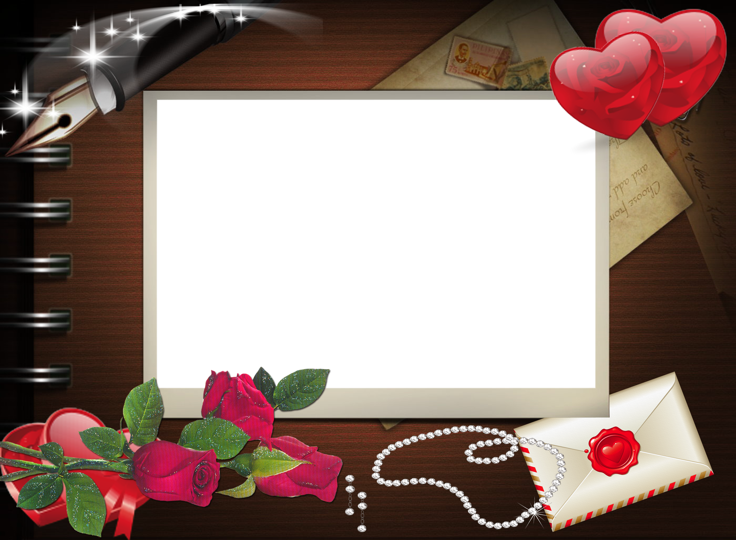 Art Romantic PNG Frame | Gallery Yopriceville - High-Quality Images and