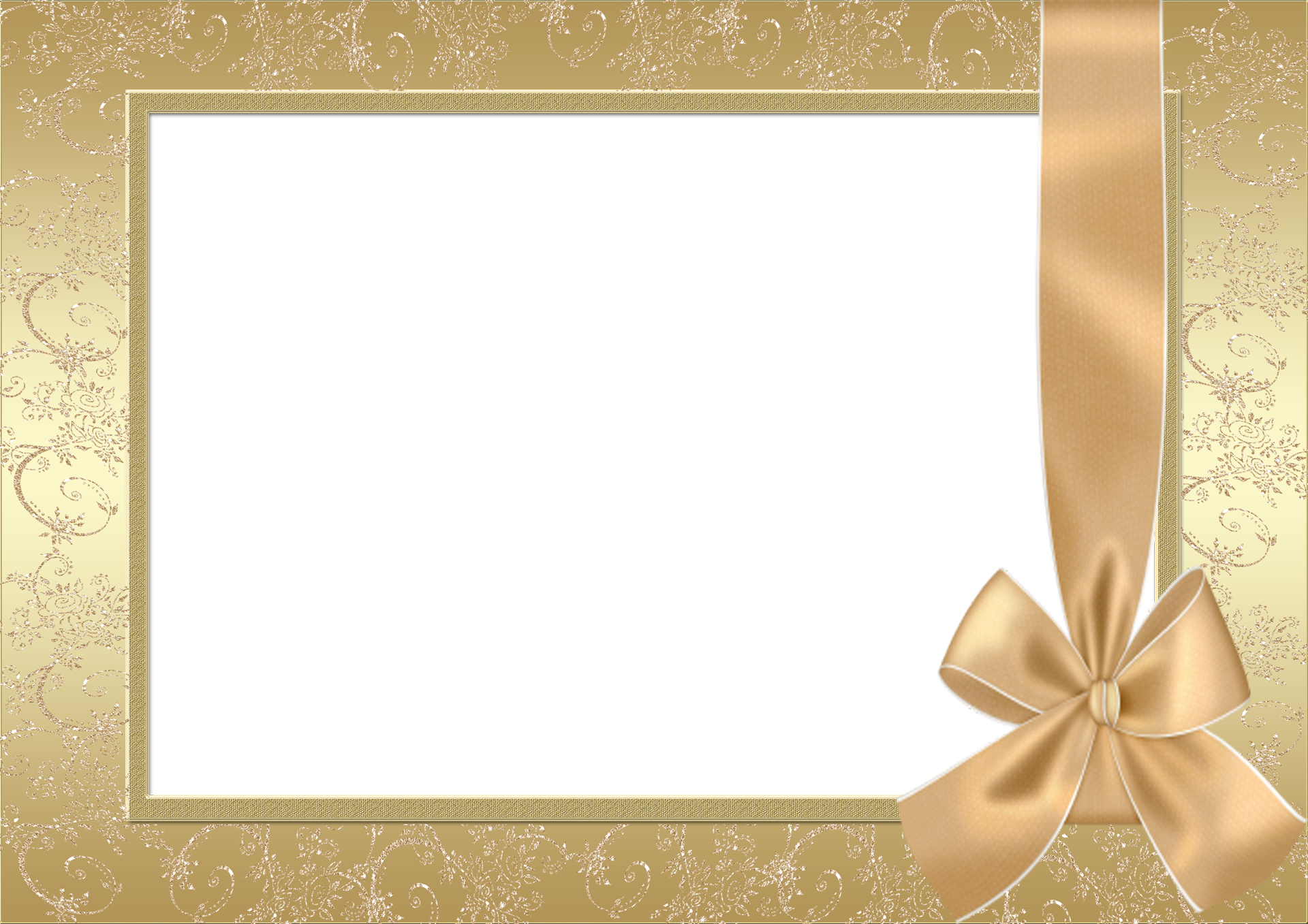 Frame With Gold Bow