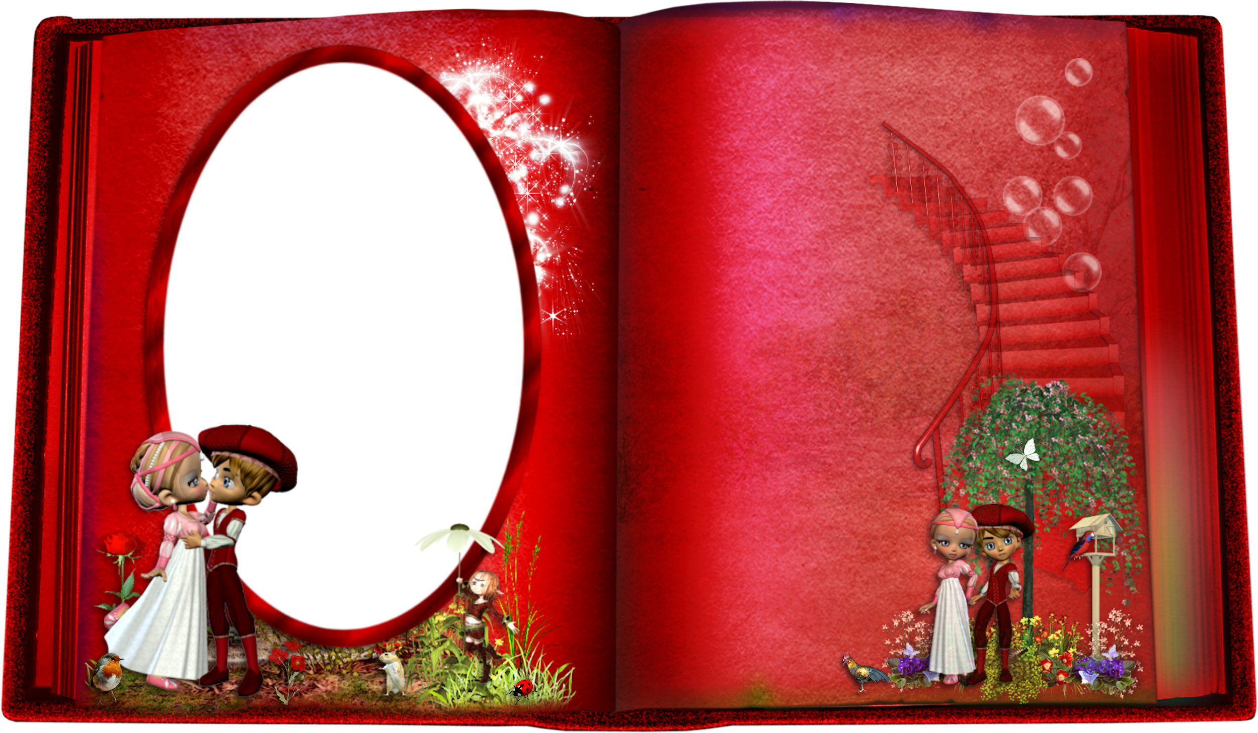 Red Book Love Transparent Frame | Gallery Yopriceville - High-Quality