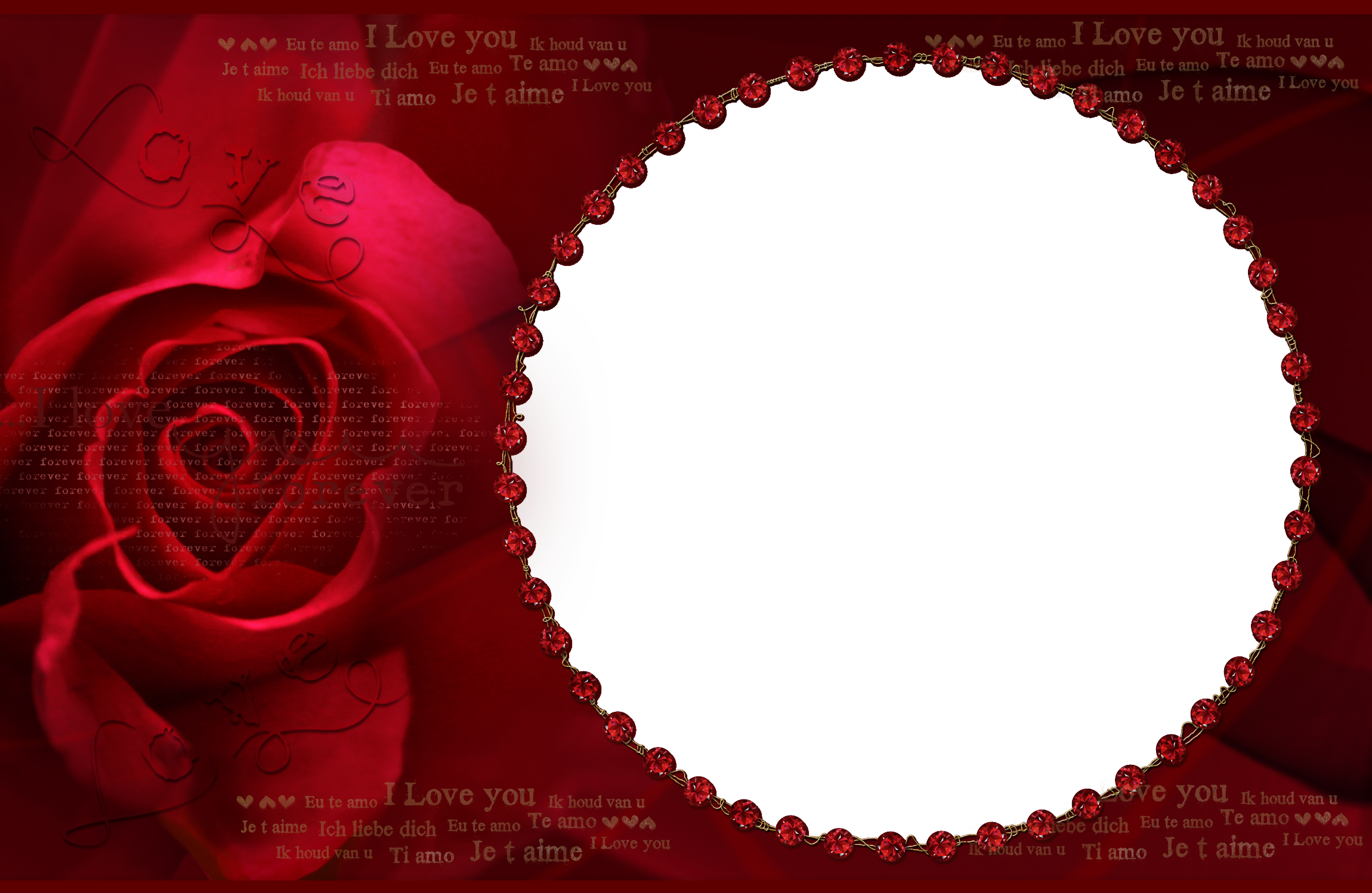 Transparent Red Rose Frame | Gallery Yopriceville - High-Quality Images