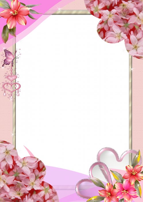 pink-flowers frame