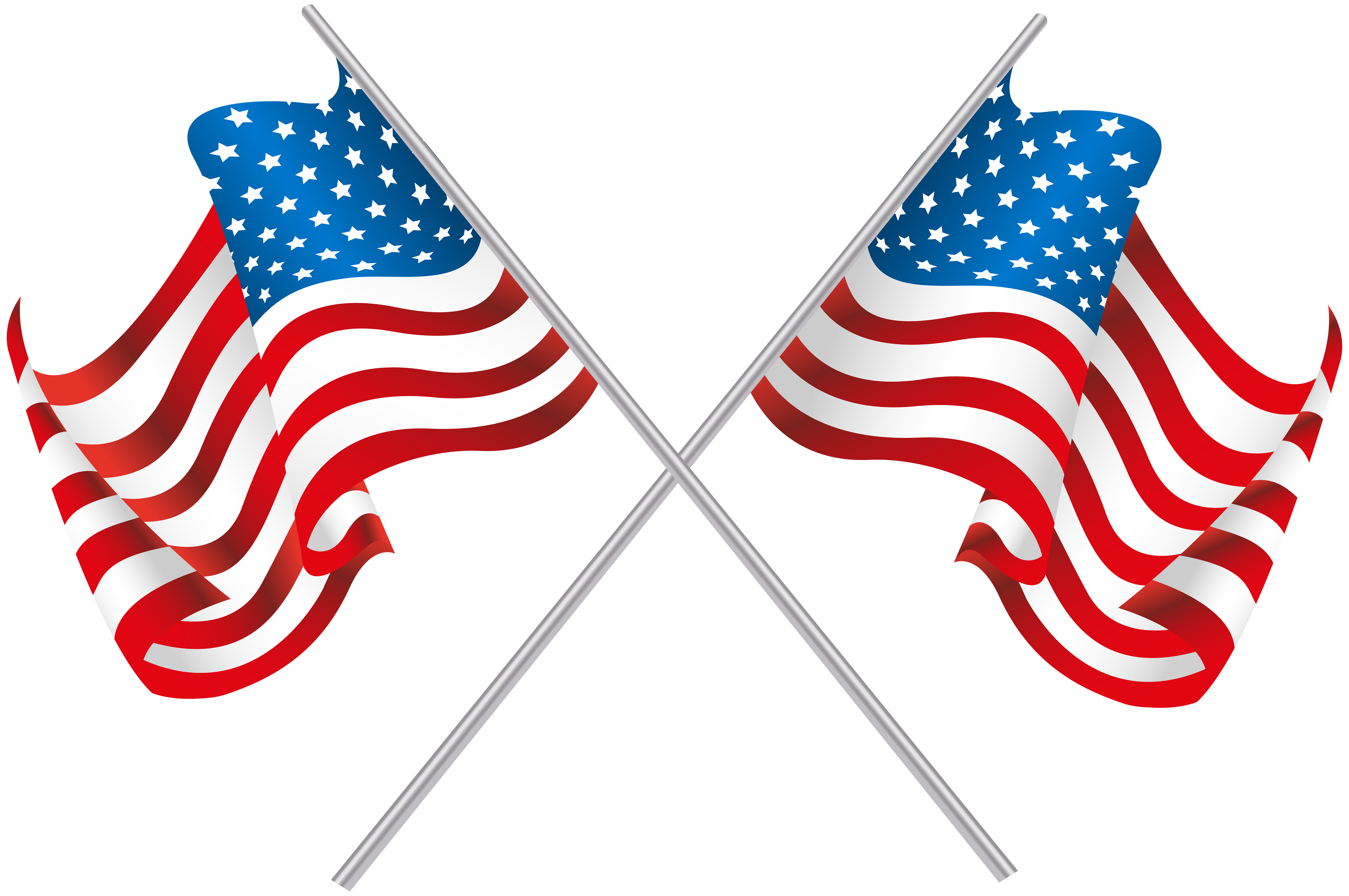 USA Crossed Flags PNG Clip Art Image | Gallery ...