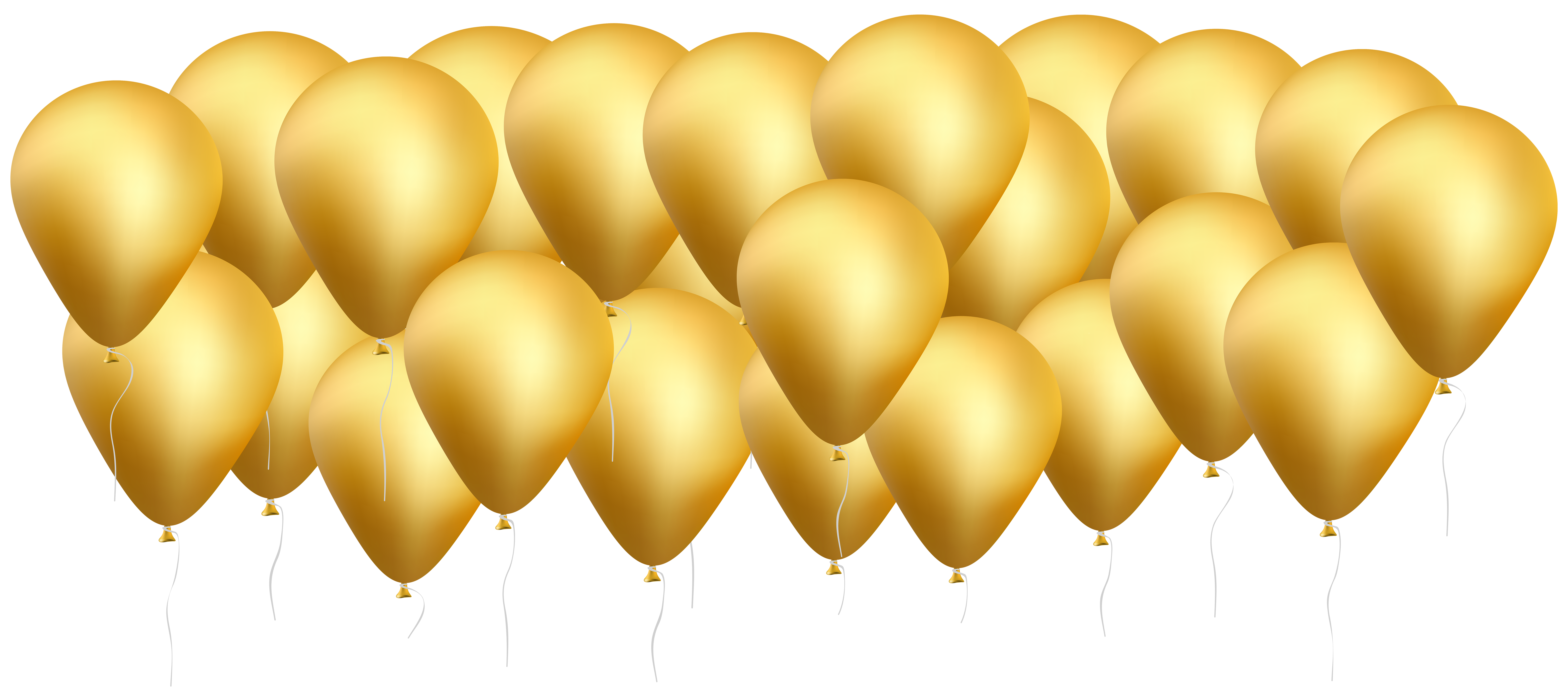 Gold Balloons PNG Clip Art Image | Gallery Yopriceville - High-Quality