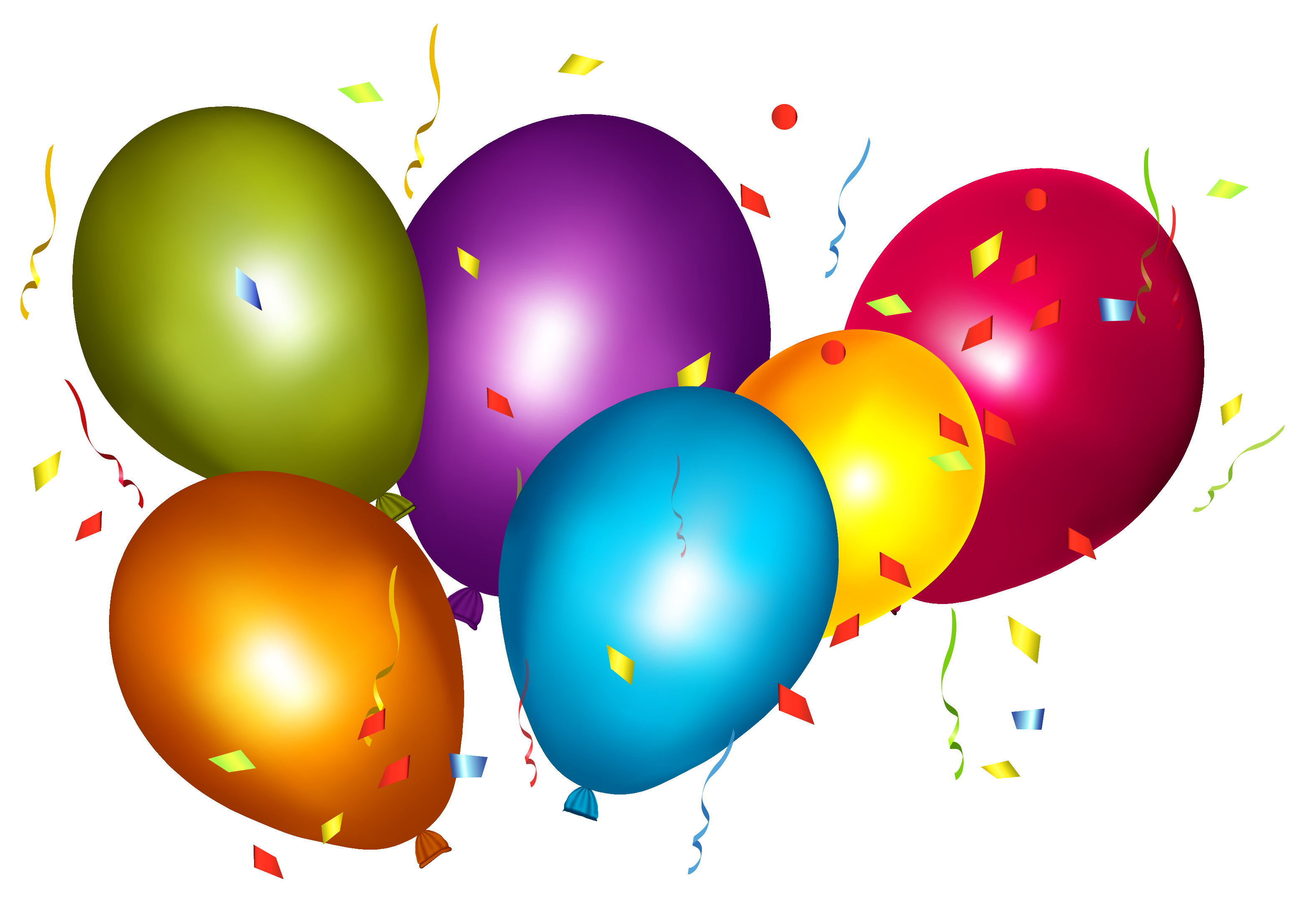 balloons and confetti clipart - photo #19