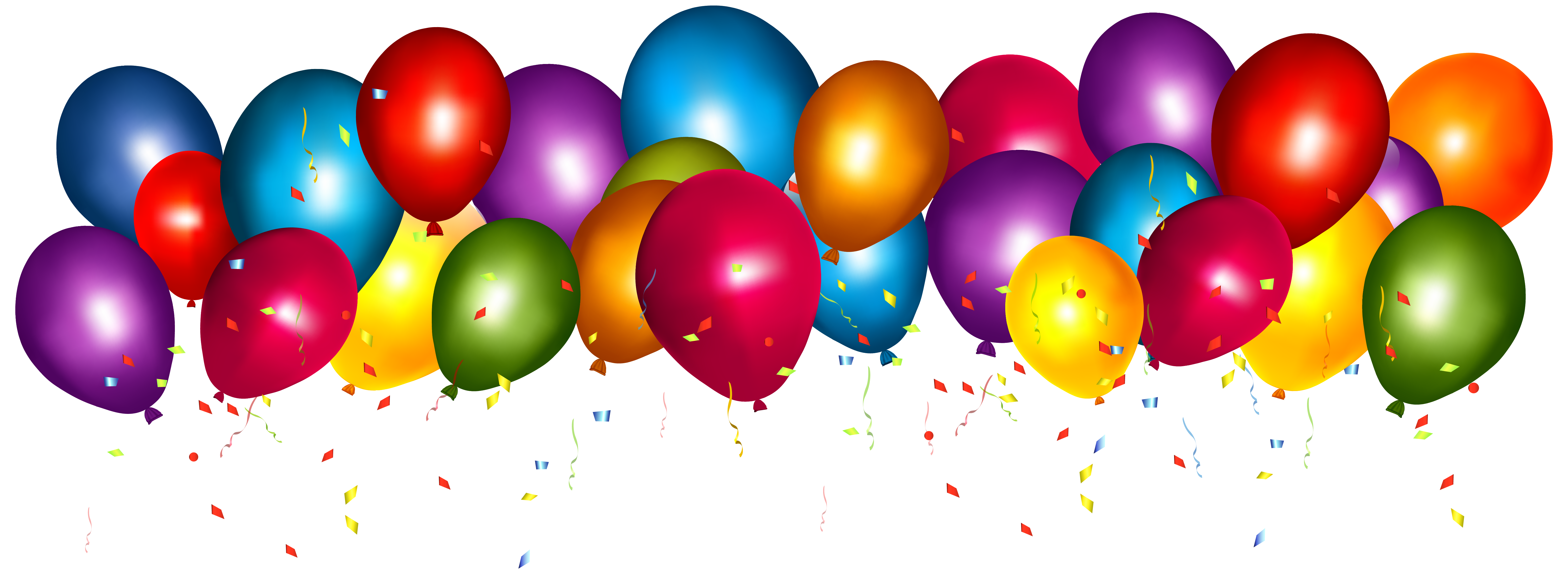 balloons and confetti clipart - photo #30