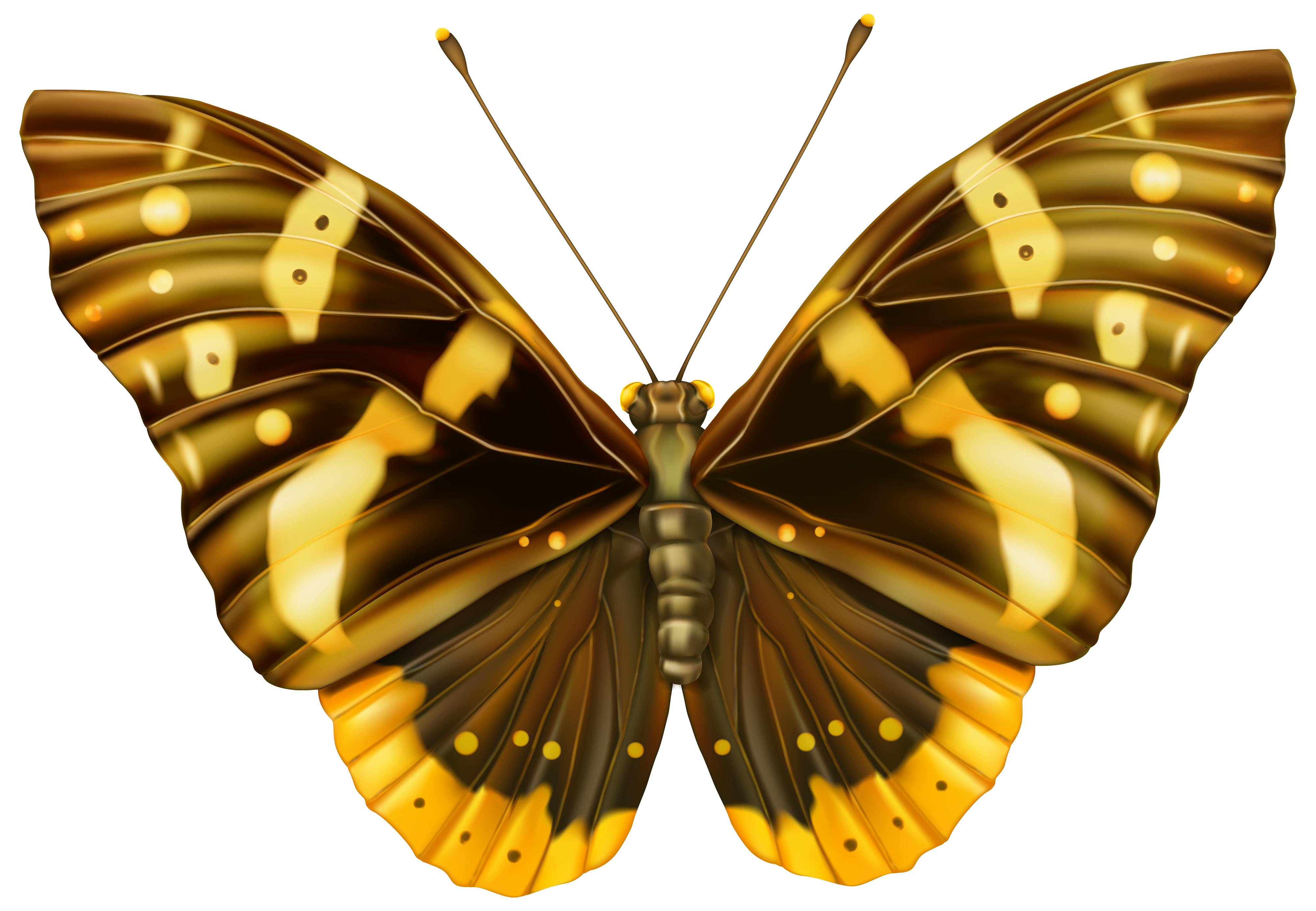 Brown and Yellow Butterfly Clipart PNG Image | Gallery Yopriceville