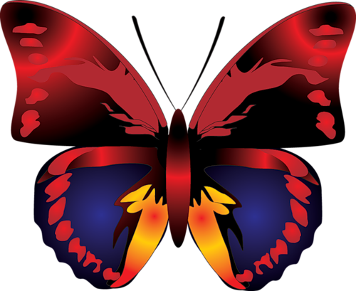 free red butterfly clip art - photo #17