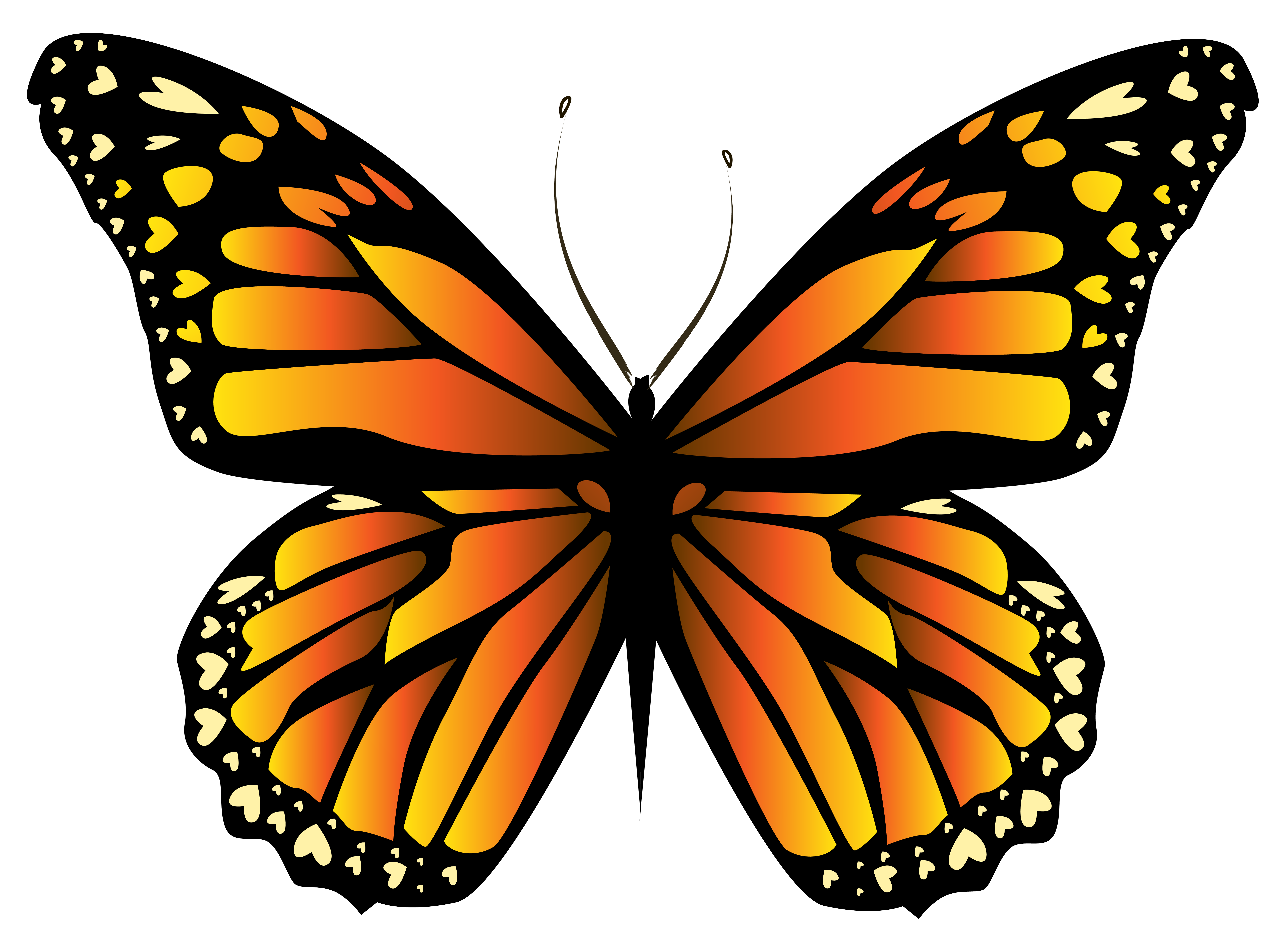 Orange Butterfly PNG Clipar | Gallery Yopriceville - High-Quality