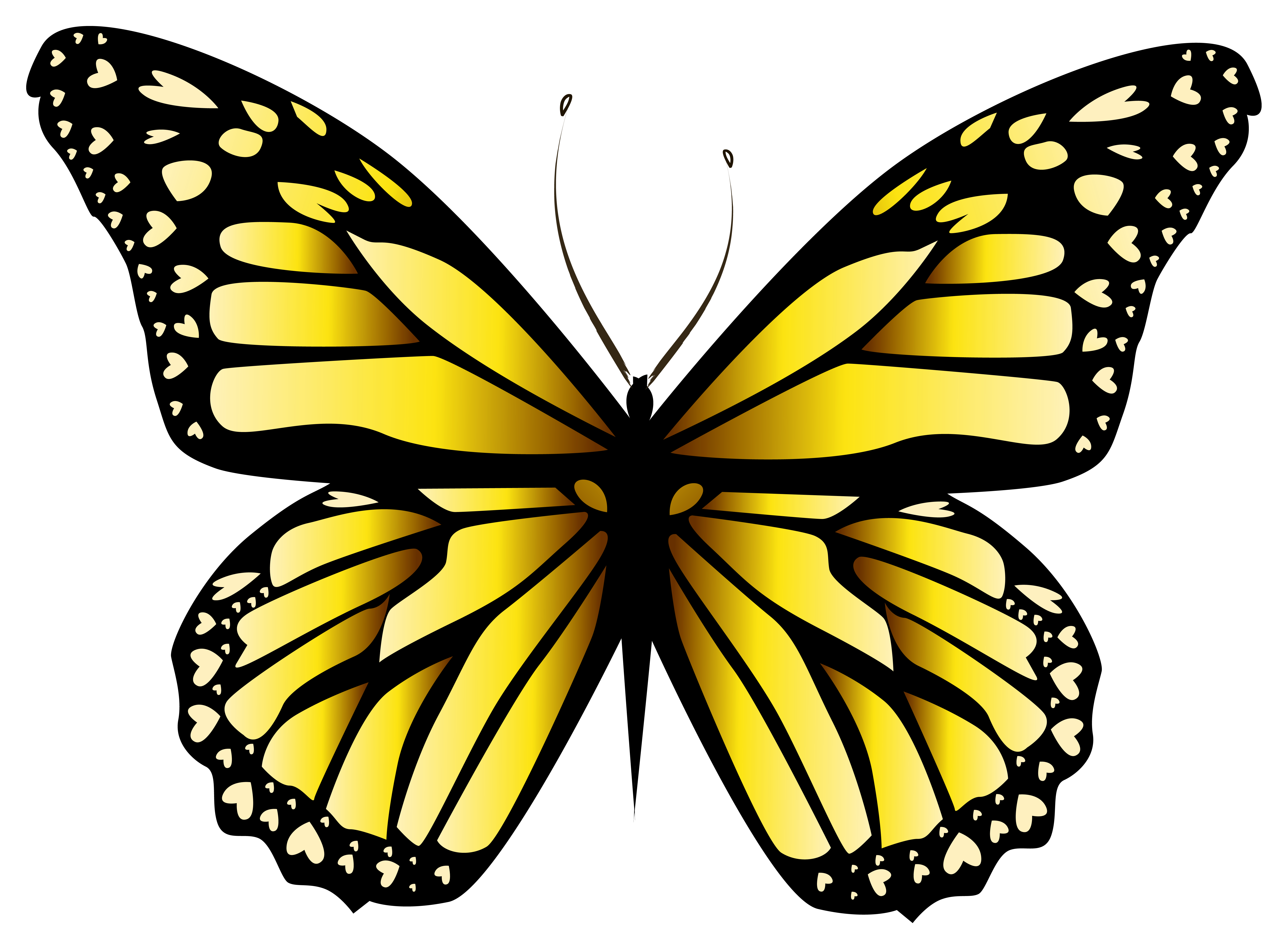 free yellow butterfly clip art - photo #45