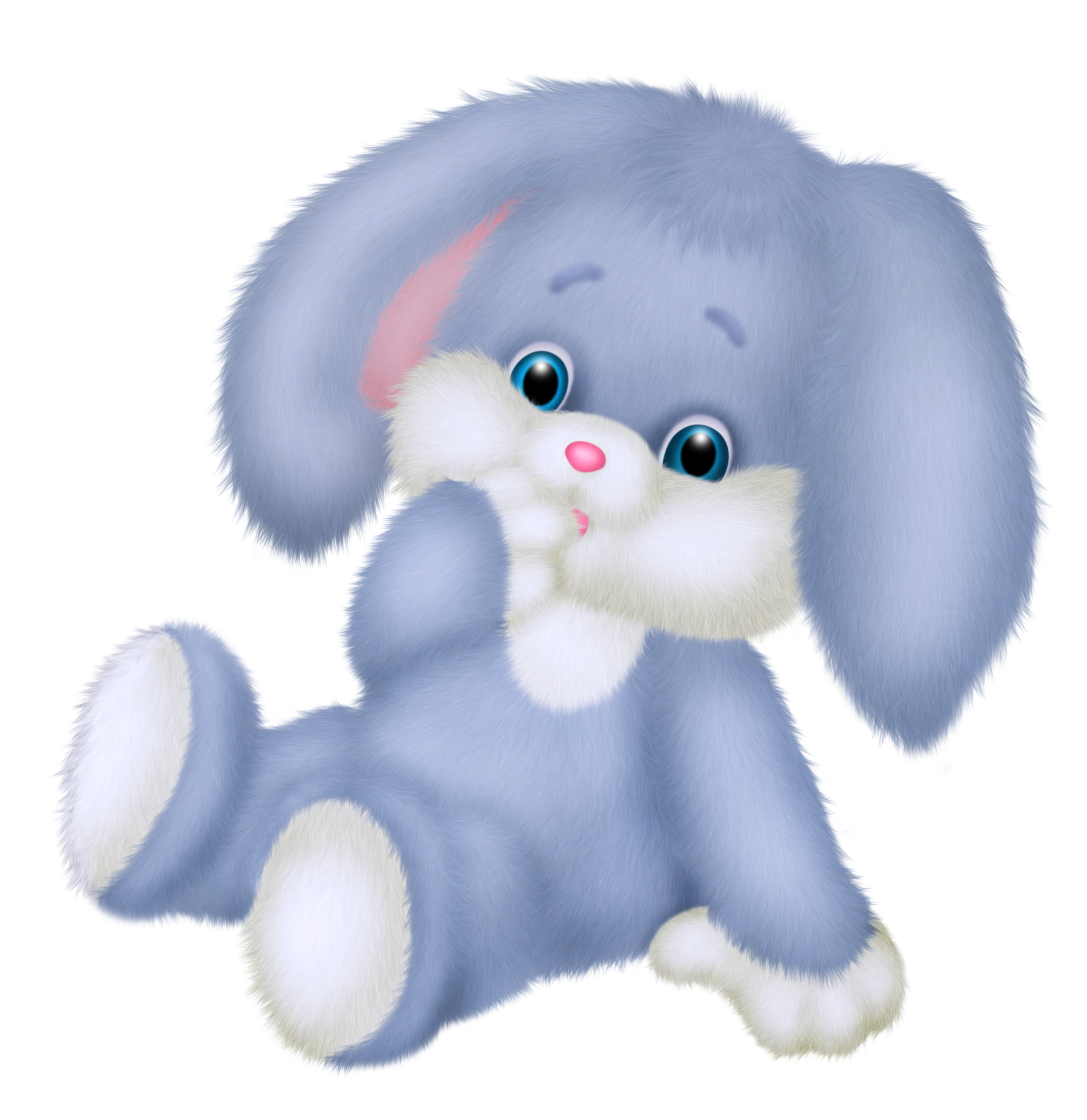 Cute Blue Bunny PNG Clipart Picture | Gallery Yopriceville - High