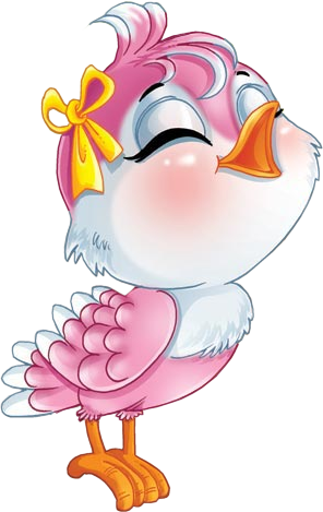 Pink Cartoon Bird
