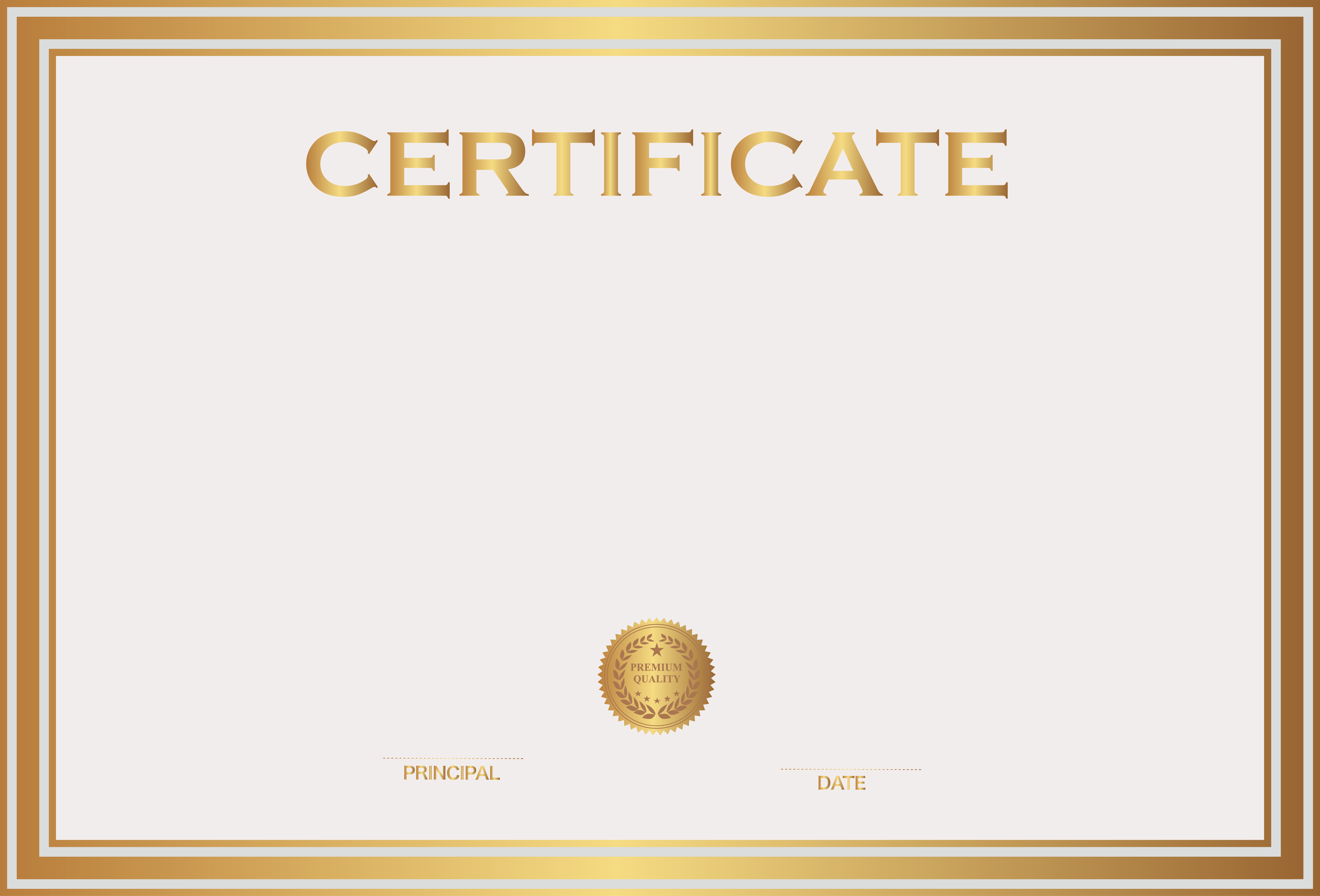 Certificate Template Gold 