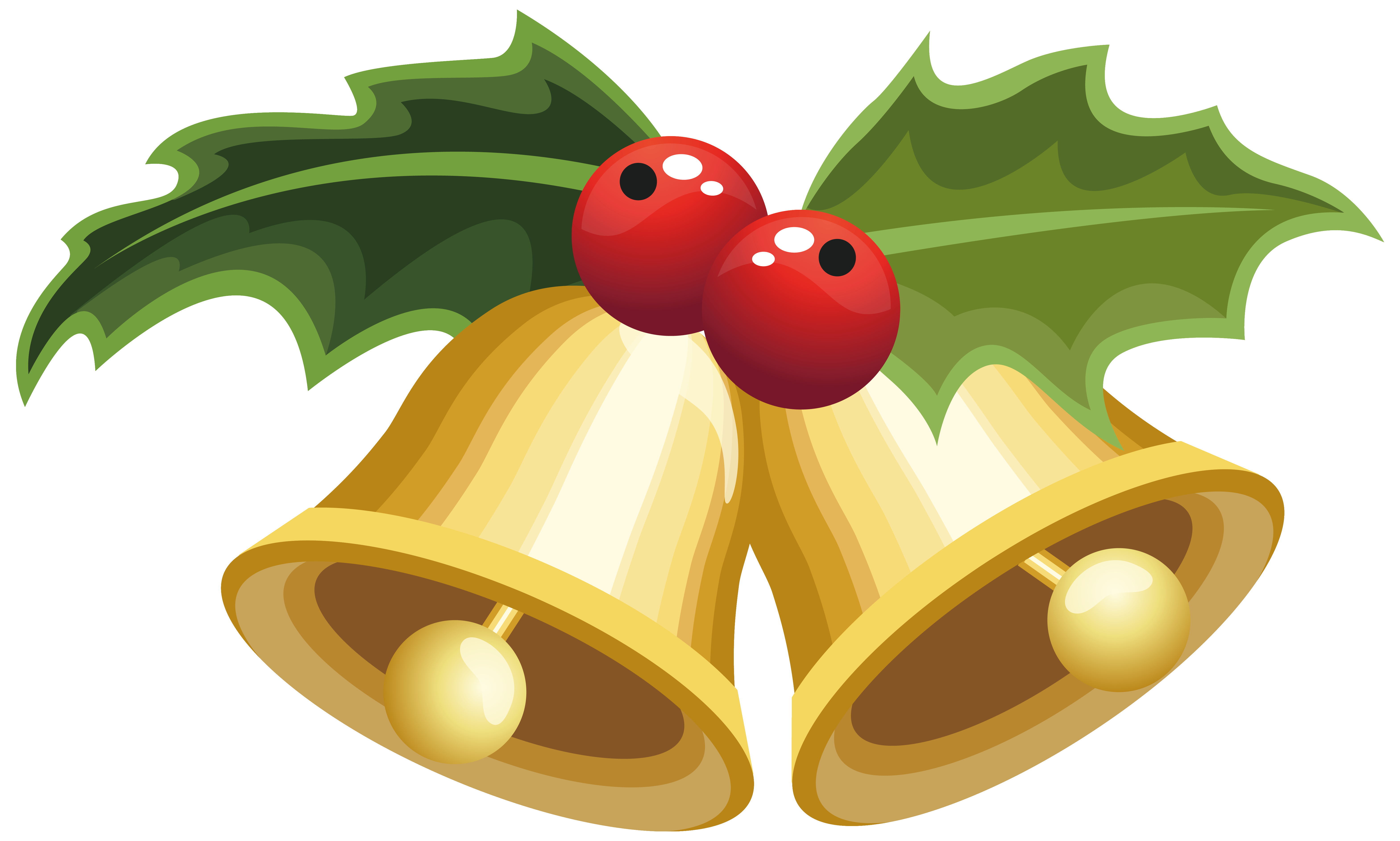 Clip Art Christmas Bells Clipart christmas bells with mistletoe png clipart image view full size