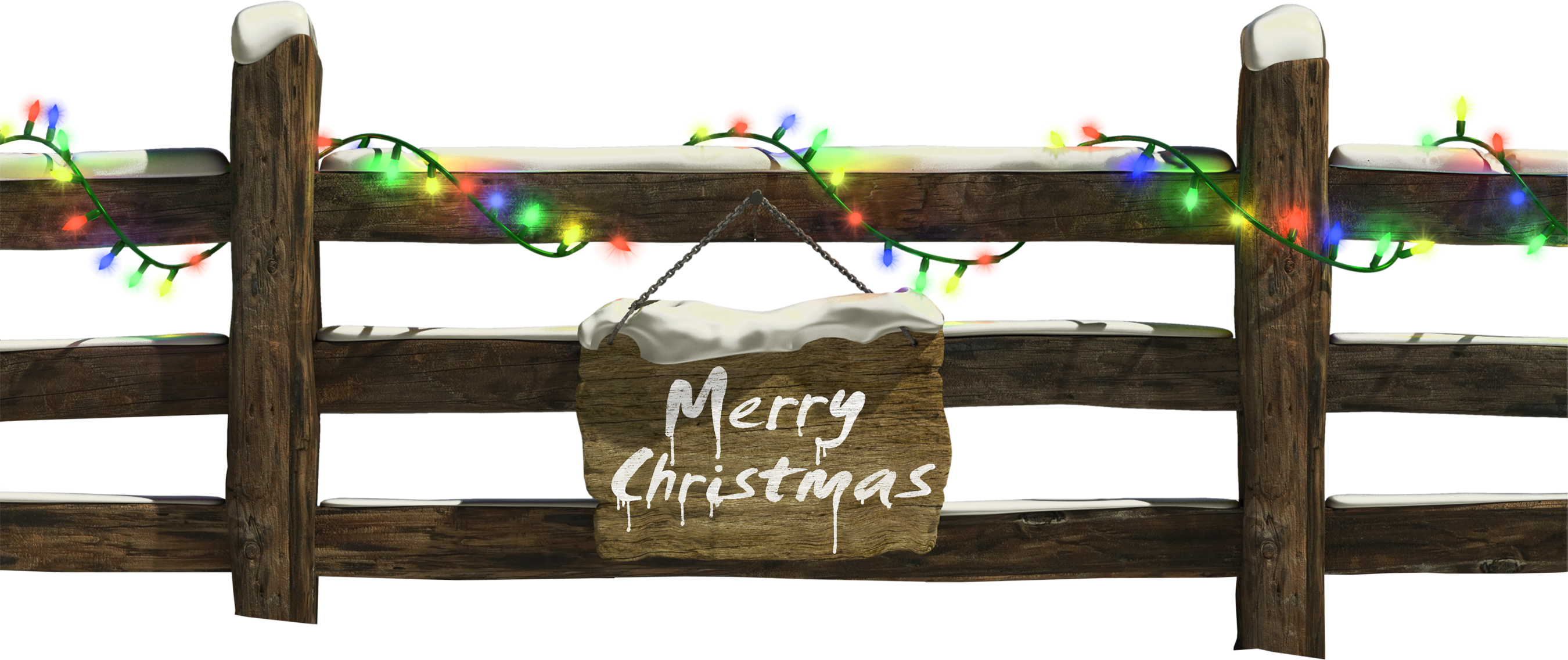 Christmas Fence with Lights Clipart Gallery Yopriceville - High-Quality Images and Transparent ...