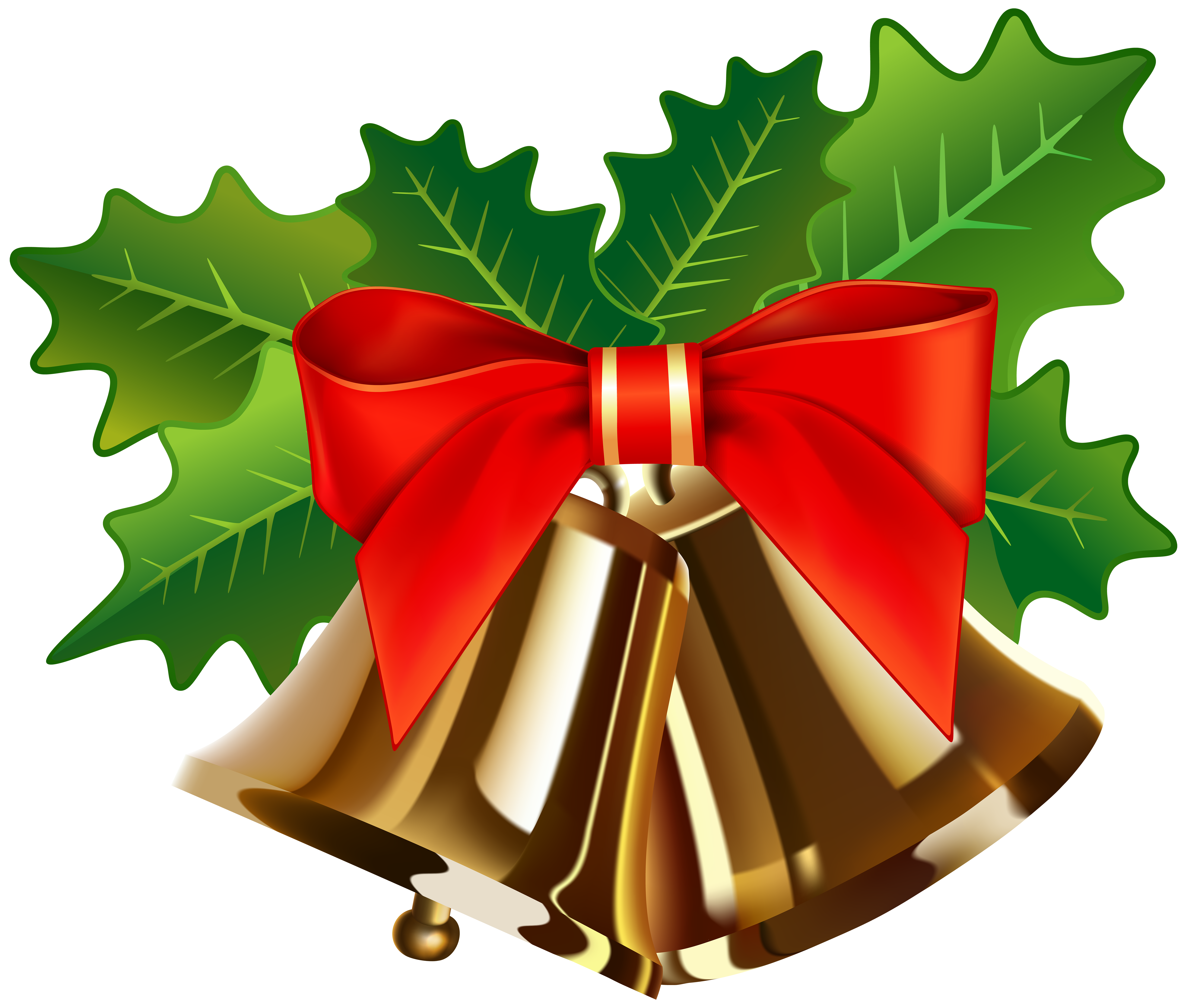 clipart christmas bells holly - photo #42