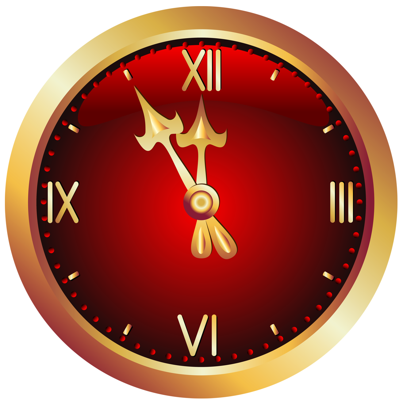 Christmas Red Clock PNG Clipart Picture | Gallery ...
