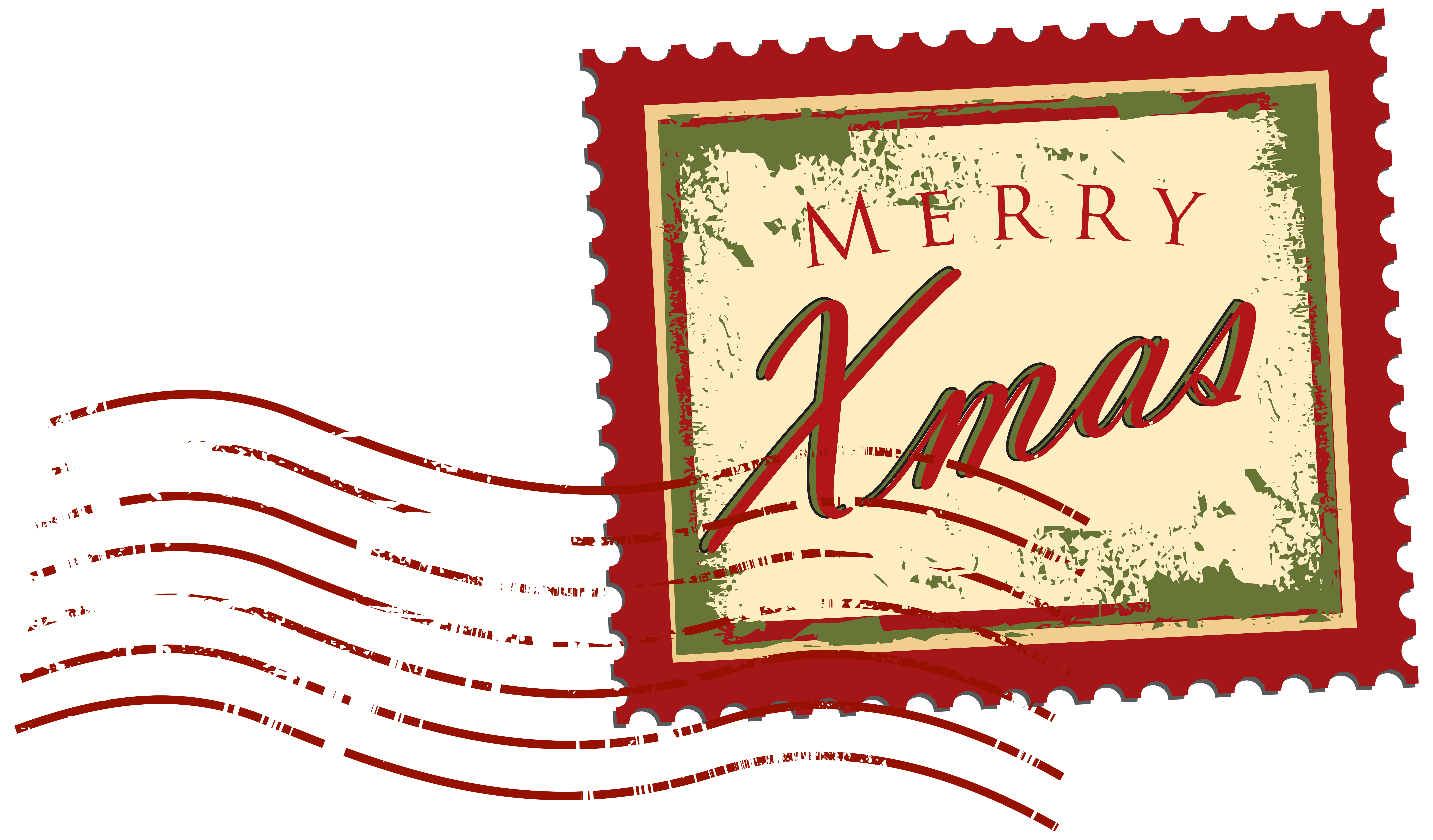 clipart christmas postage stamp - photo #15