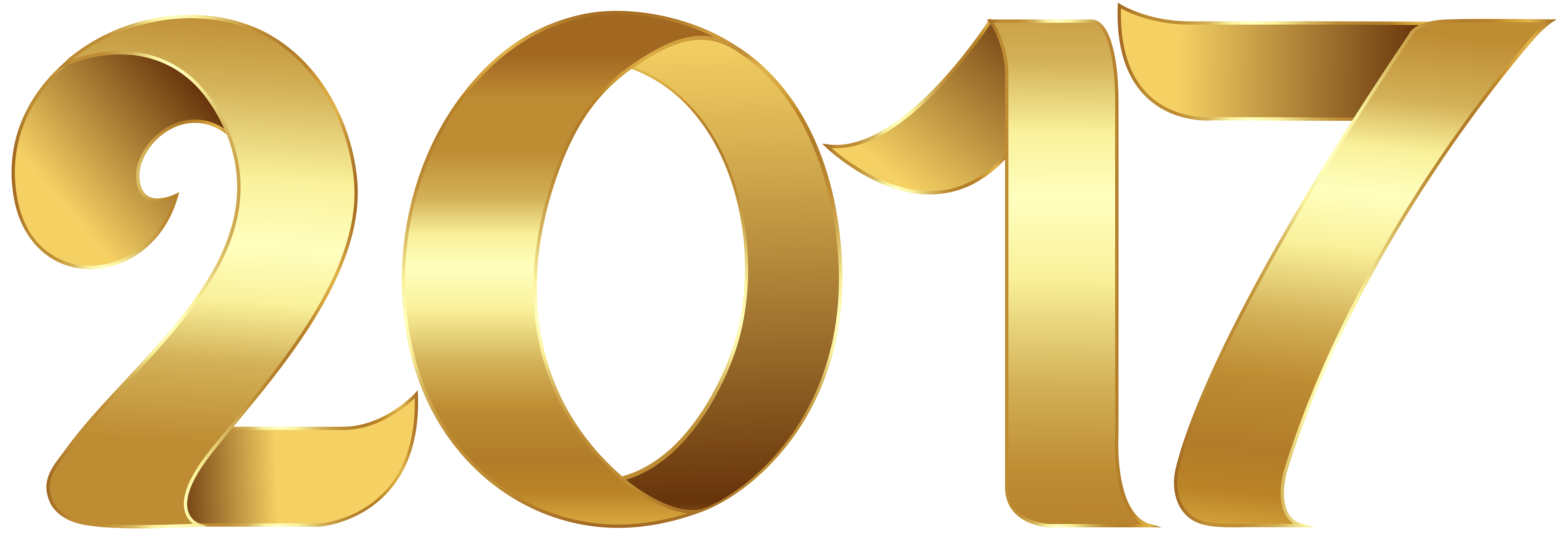 Gold 2017 Transparent PNG Clip Art Image