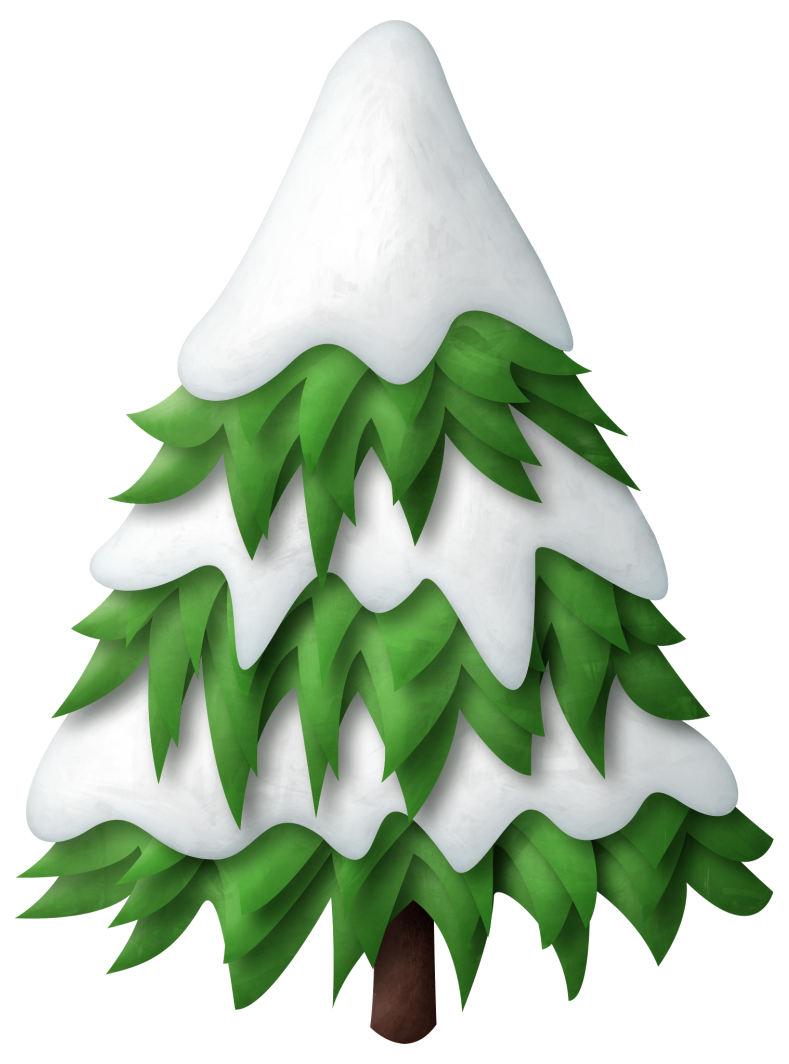 Snowy Christmas Tree Clipart