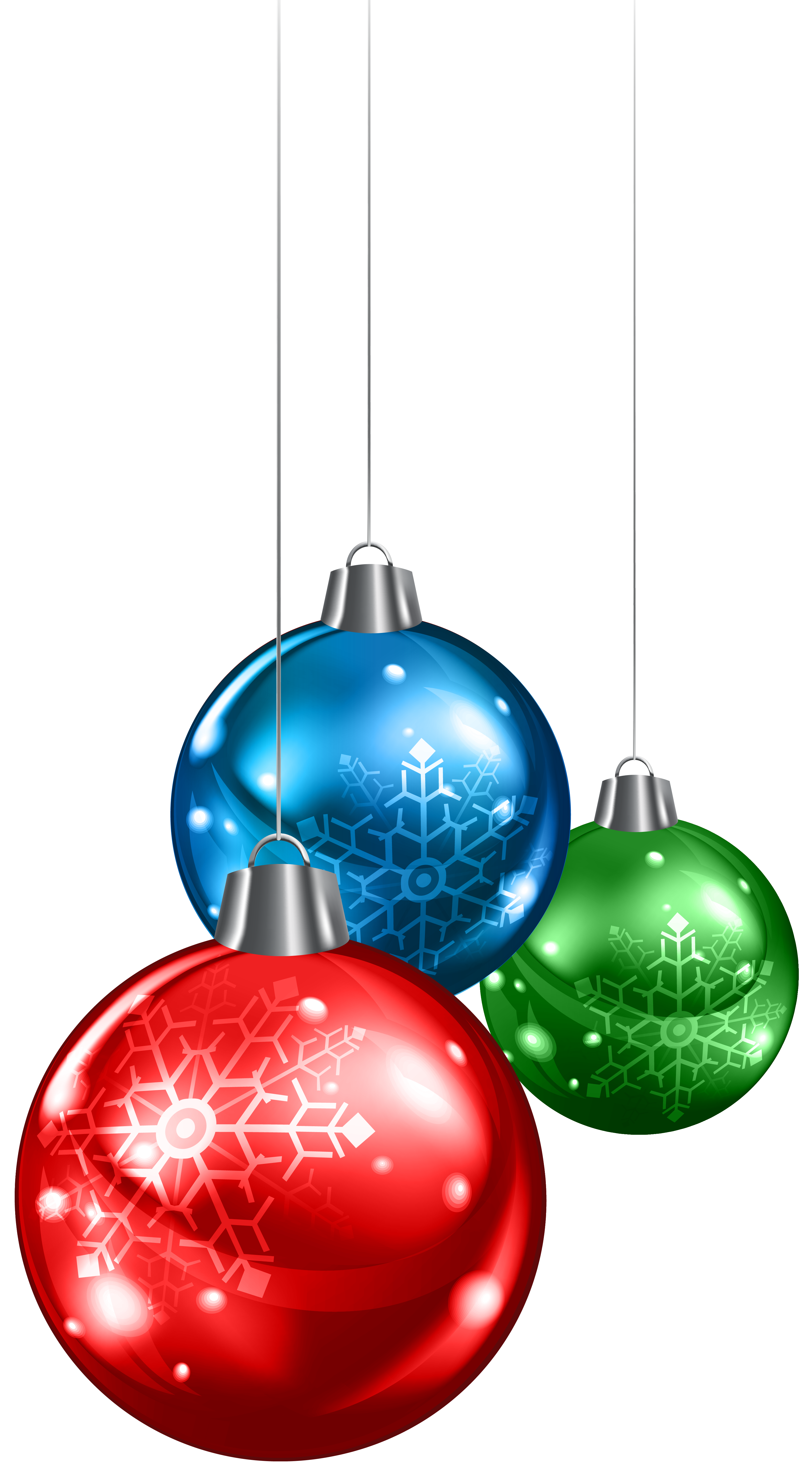 red green and blue christmas balls png clipart image hanging christmas ornament clipart