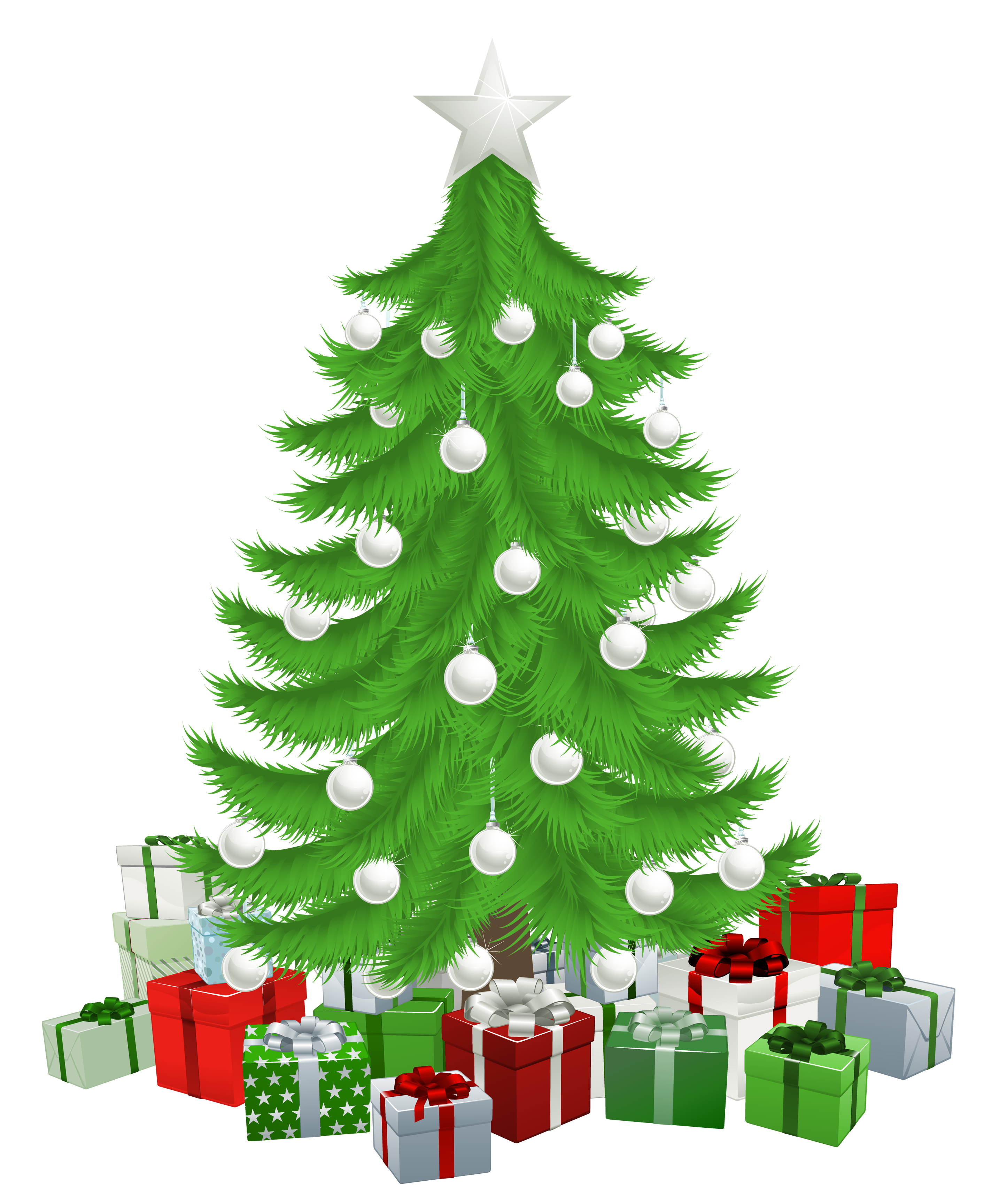 free clipart christmas tree with presents - photo #26