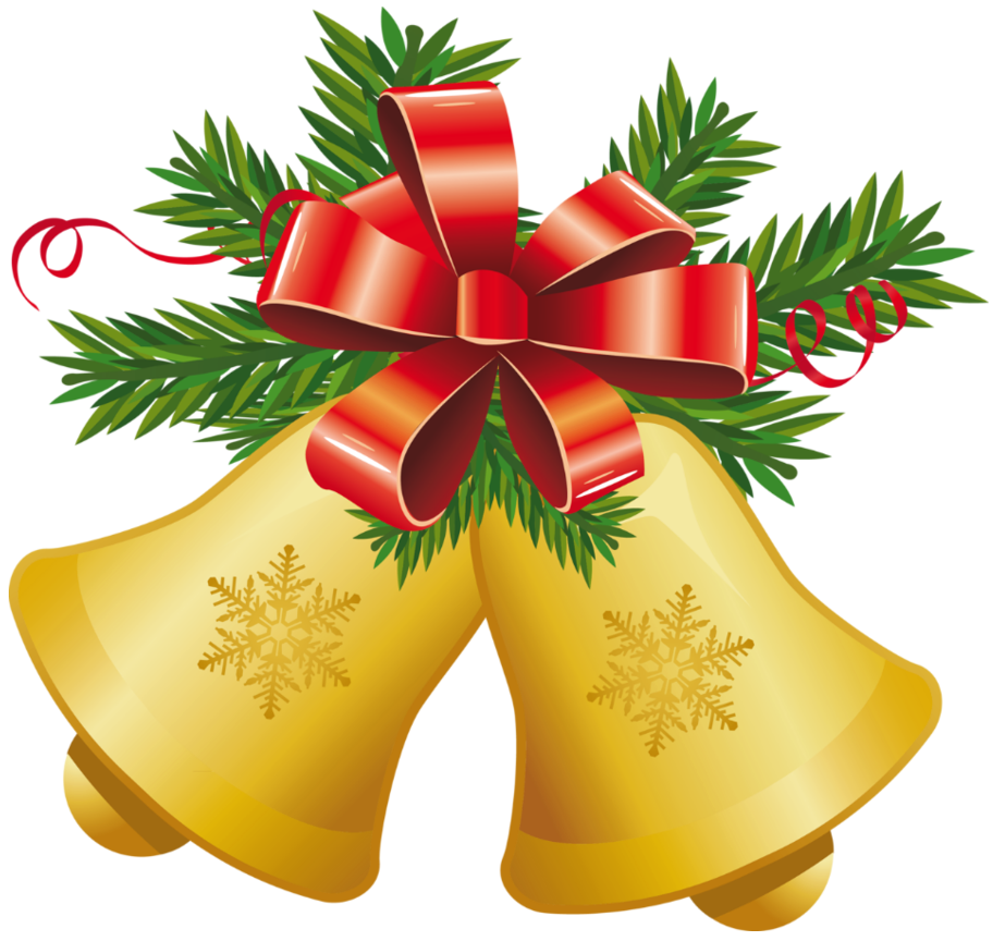 transparent christmas yellow bells with red bow png christmas background silver