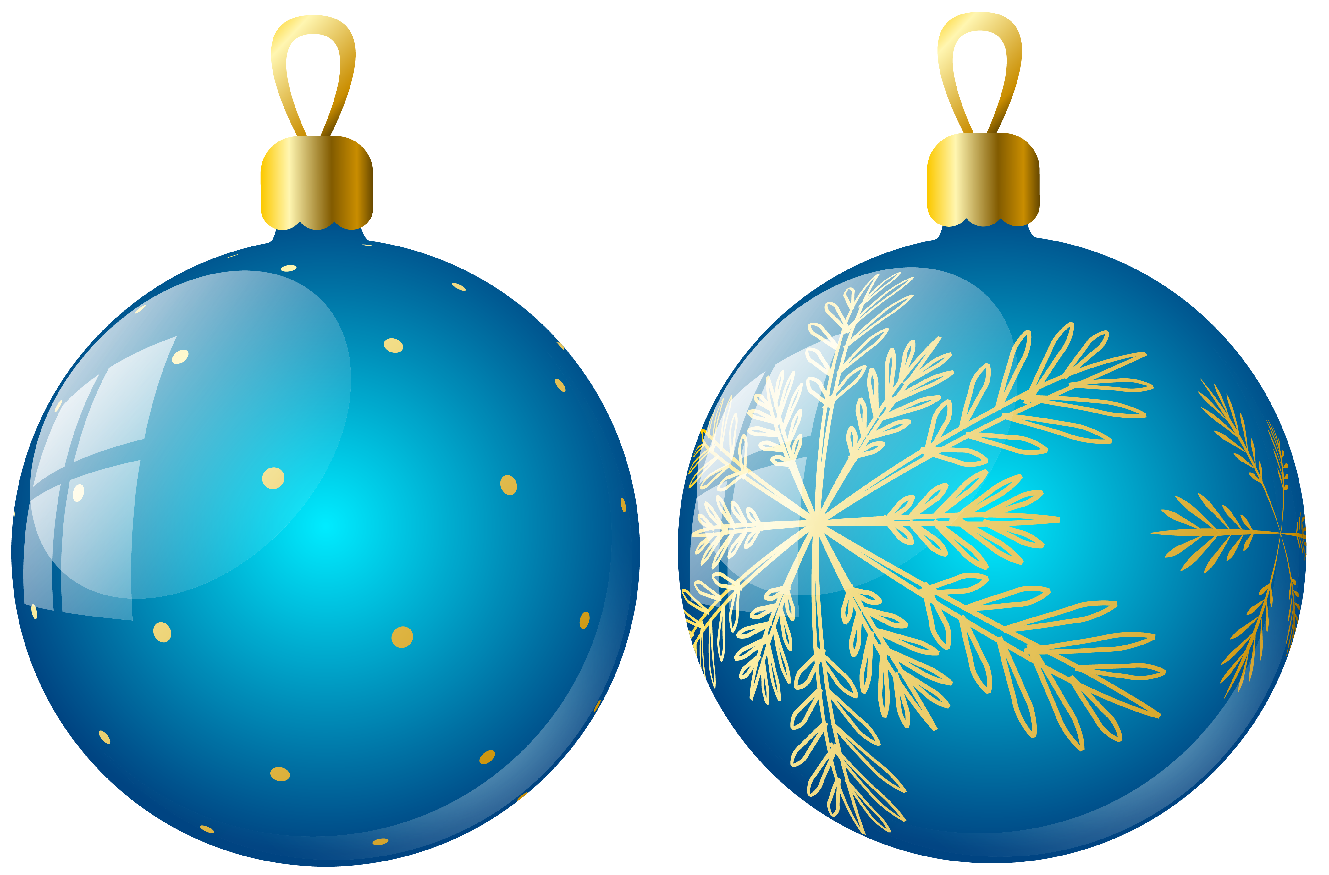 Transparent Two Blue Christmas Balls Ornaments Clipart | Gallery ...