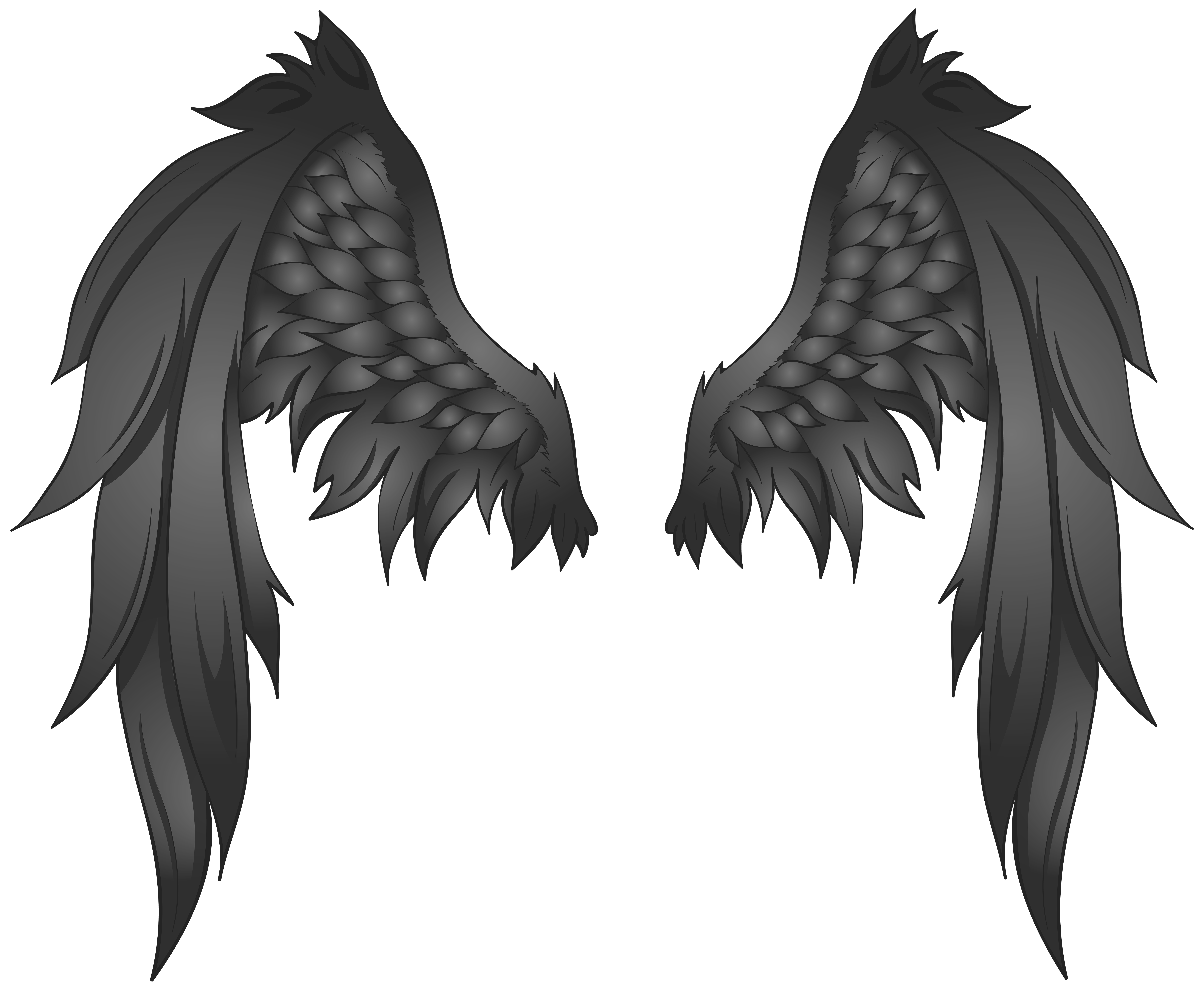 Black Wings Transparent PNG Image | Gallery Yopriceville - High-Quality