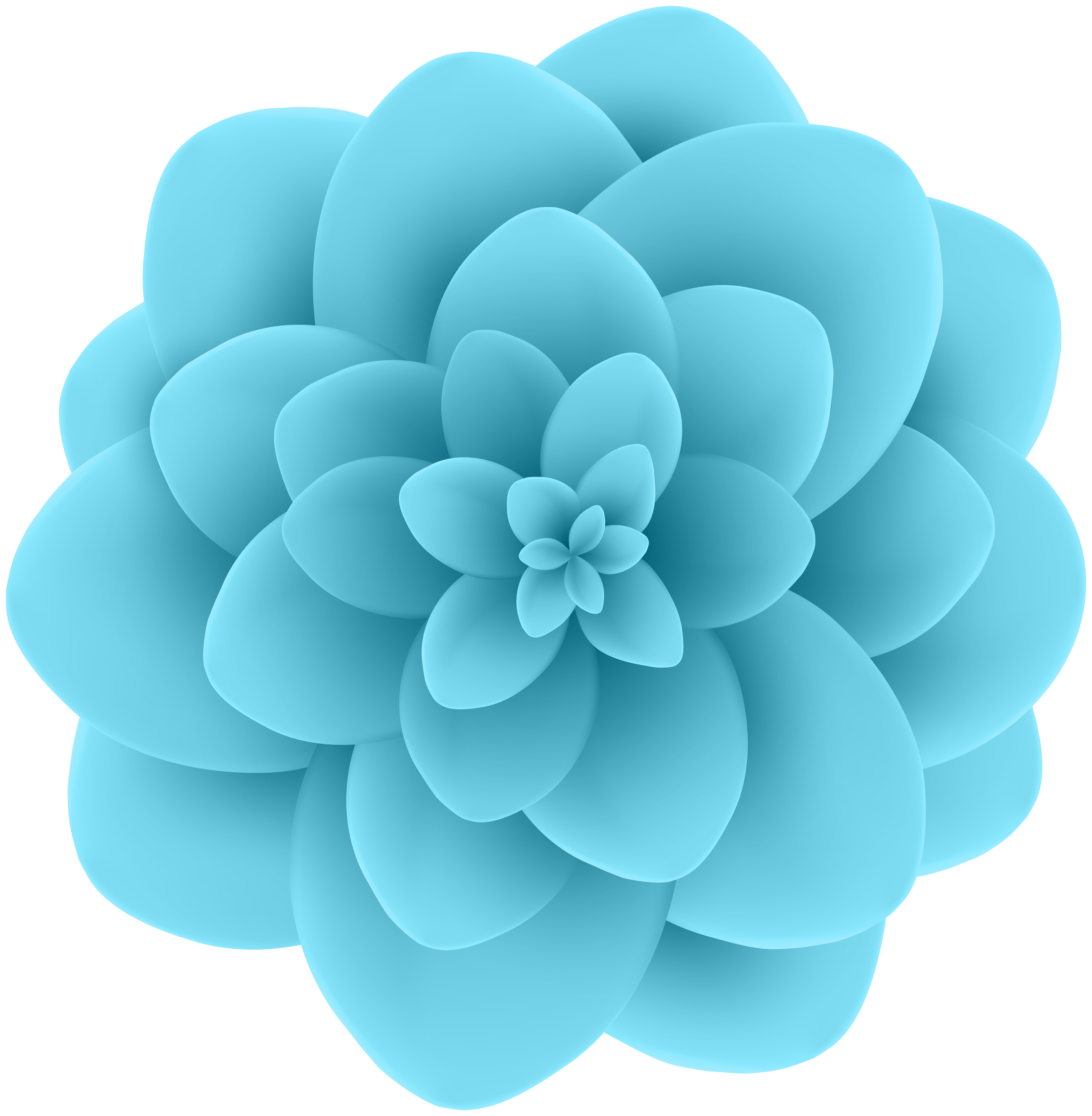 Deco Blue Flower Transparent Clip Art Image | Gallery Yopriceville