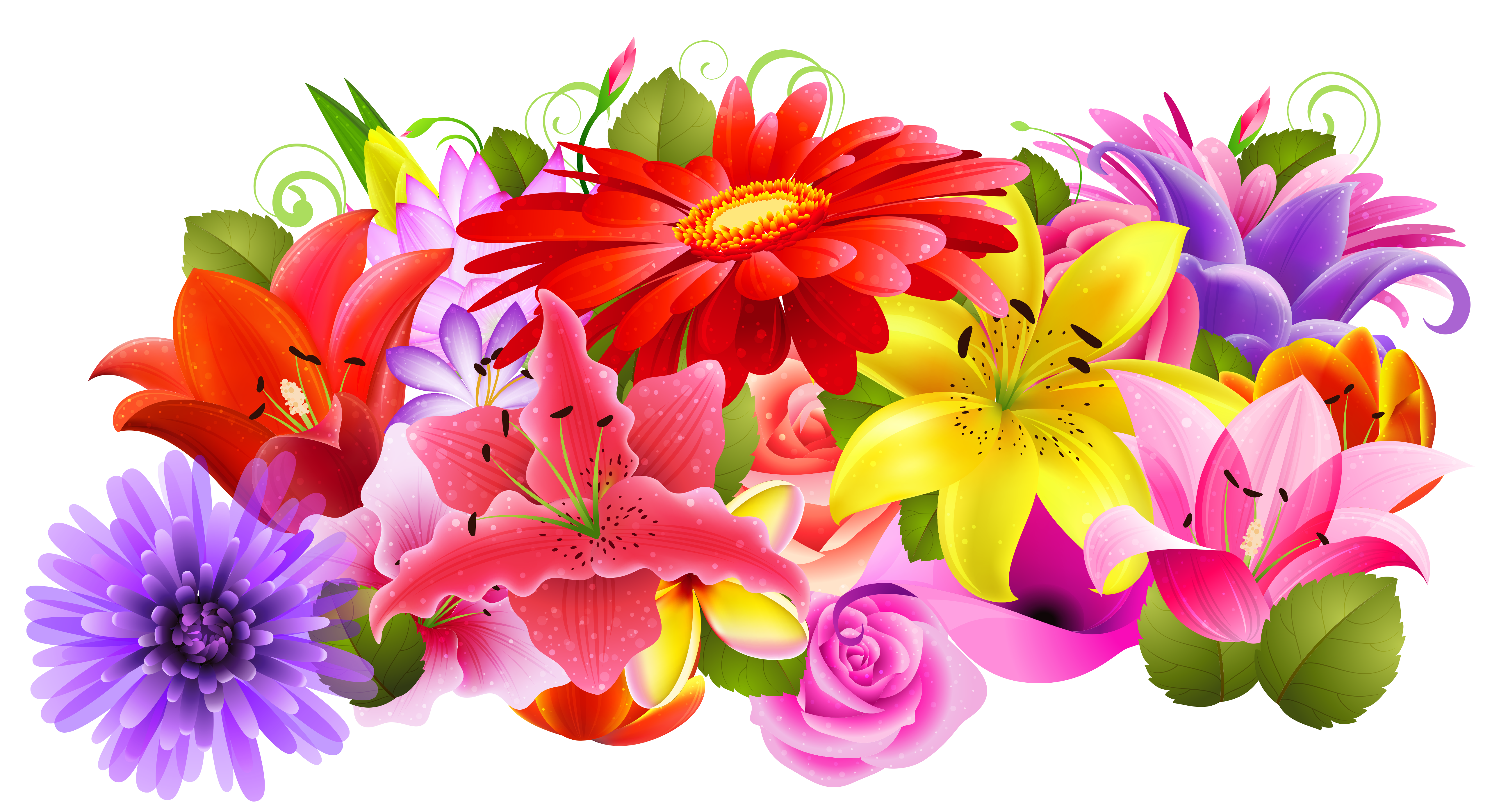 Floral Decor PNG Clipart | Gallery Yopriceville - High ...