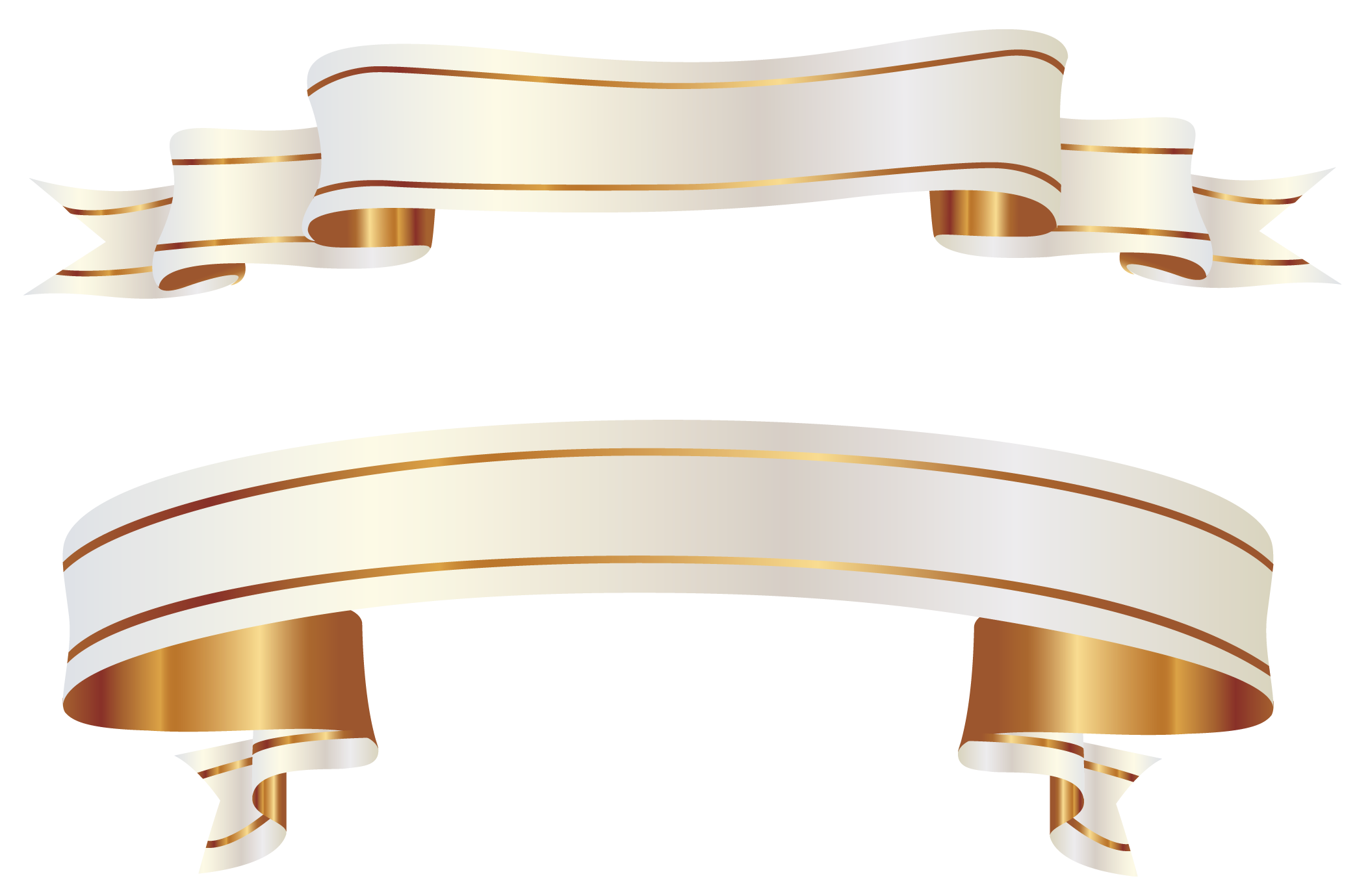 White Banners PNG Clipart Picture | Gallery Yopriceville - High-Quality Images and Transparent