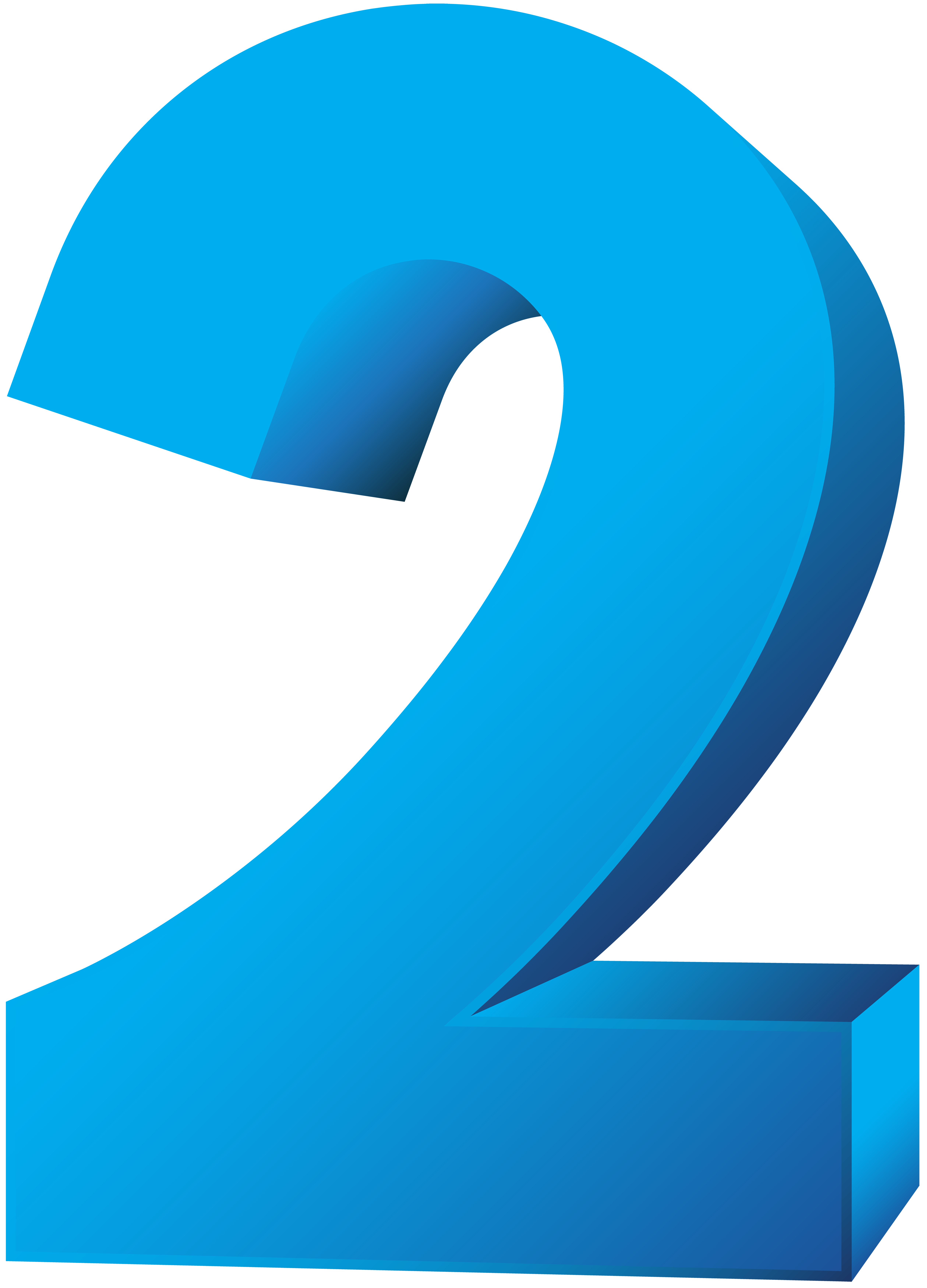 Blue Number Two Transparent PNG Clip Art Image | Gallery Yopriceville