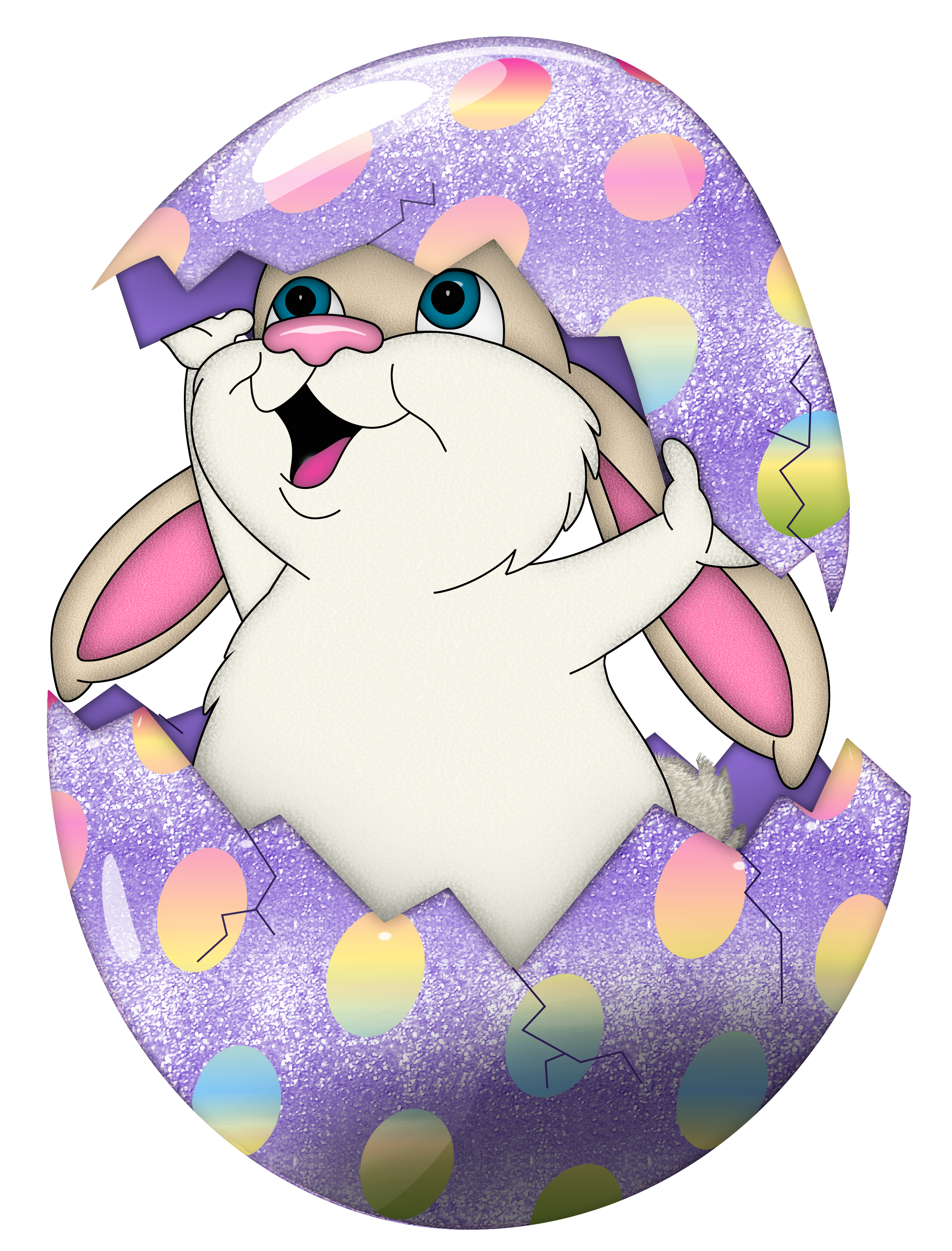 Cute Purple Easter Bunny In Egg Transparent PNG Clipart | Gallery ...