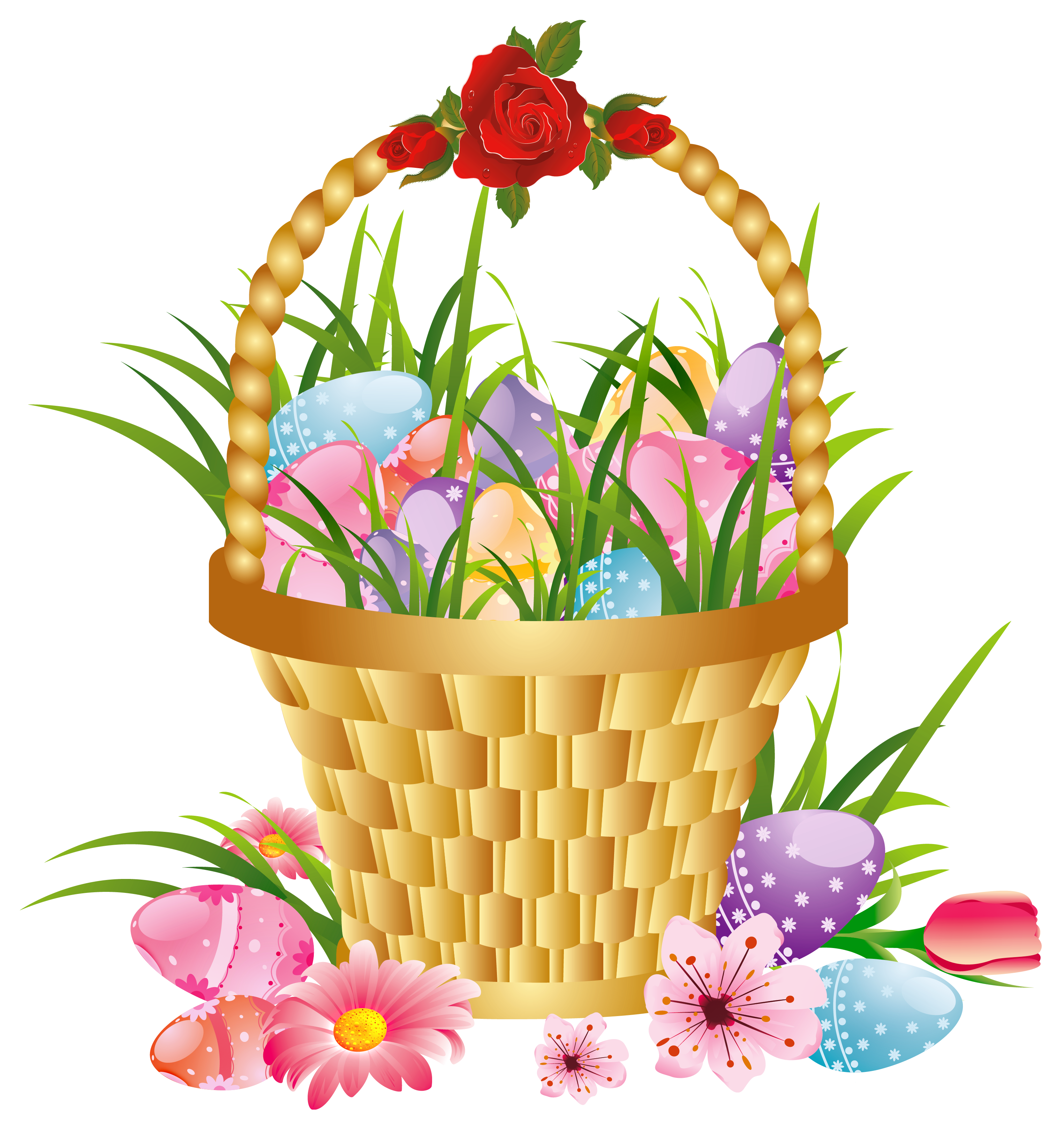 free clipart easter basket with eggs - photo #16