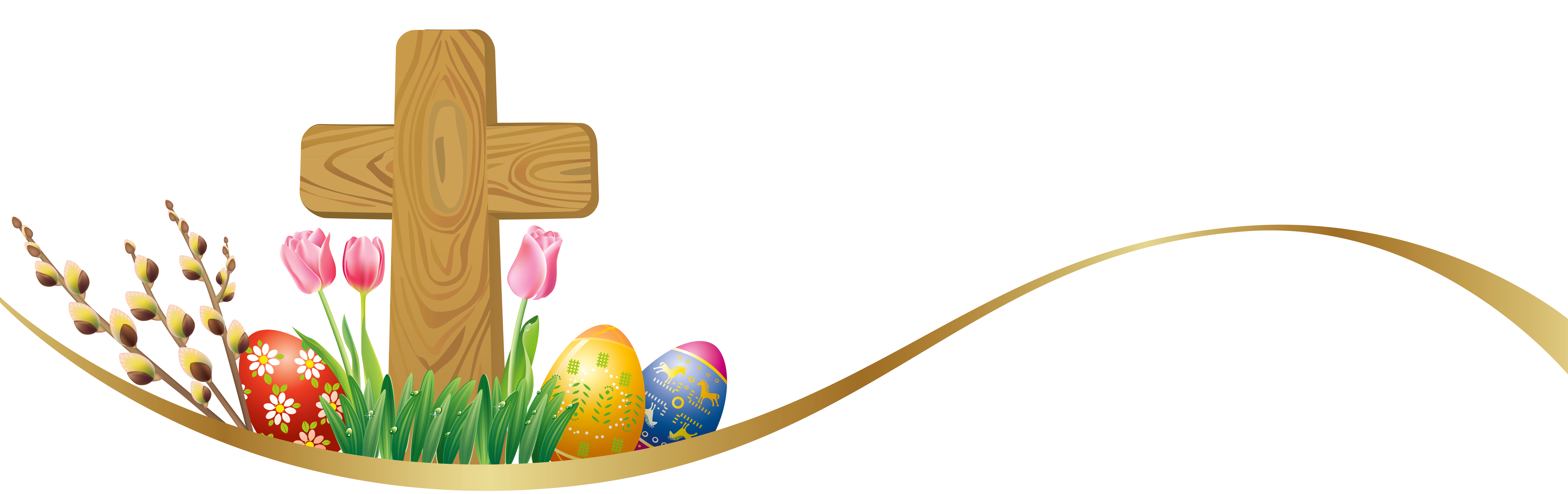 easter deco with eggs and cross png clipart picture bicycle christmas lights