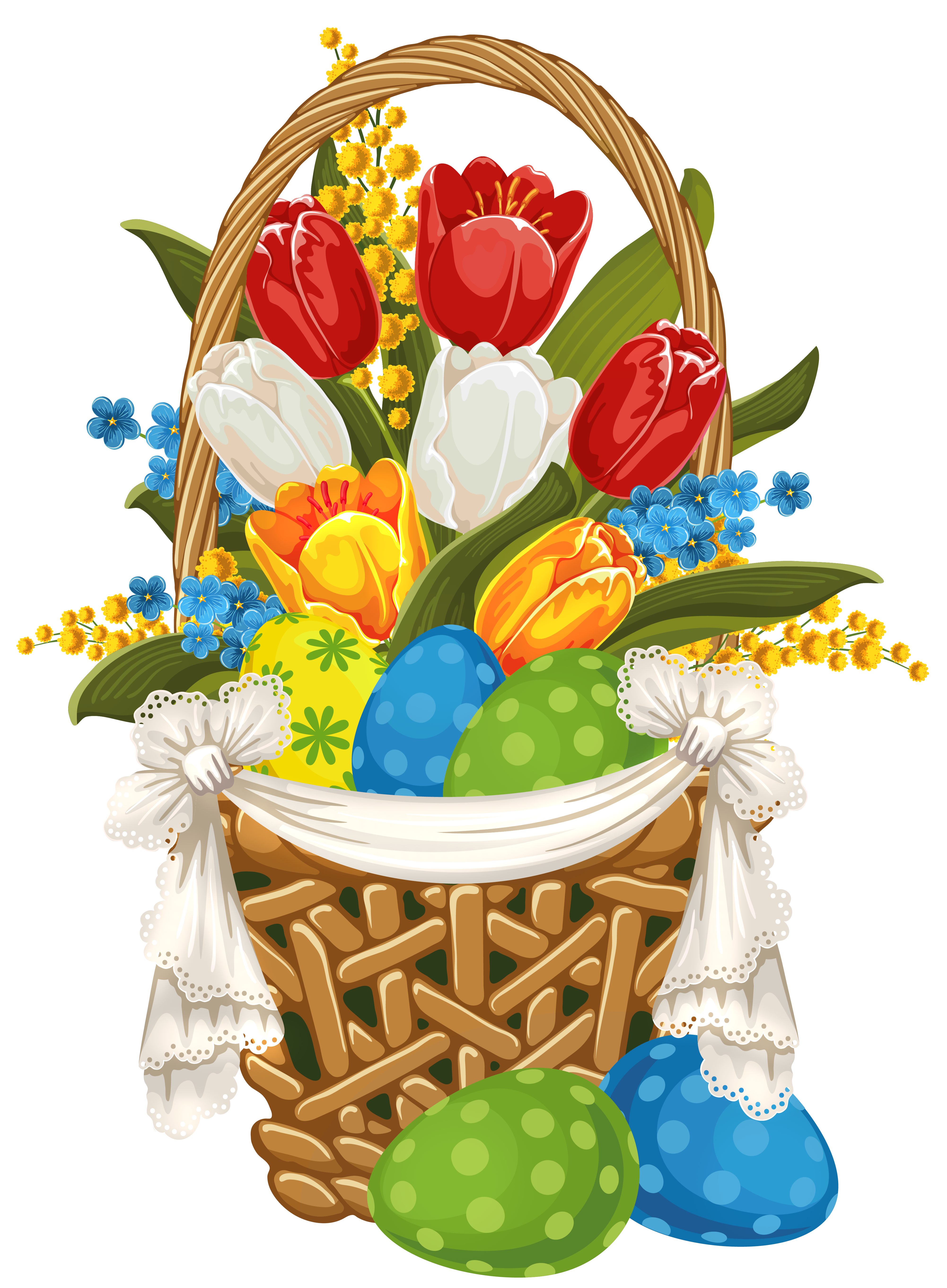free clipart easter basket with eggs - photo #30