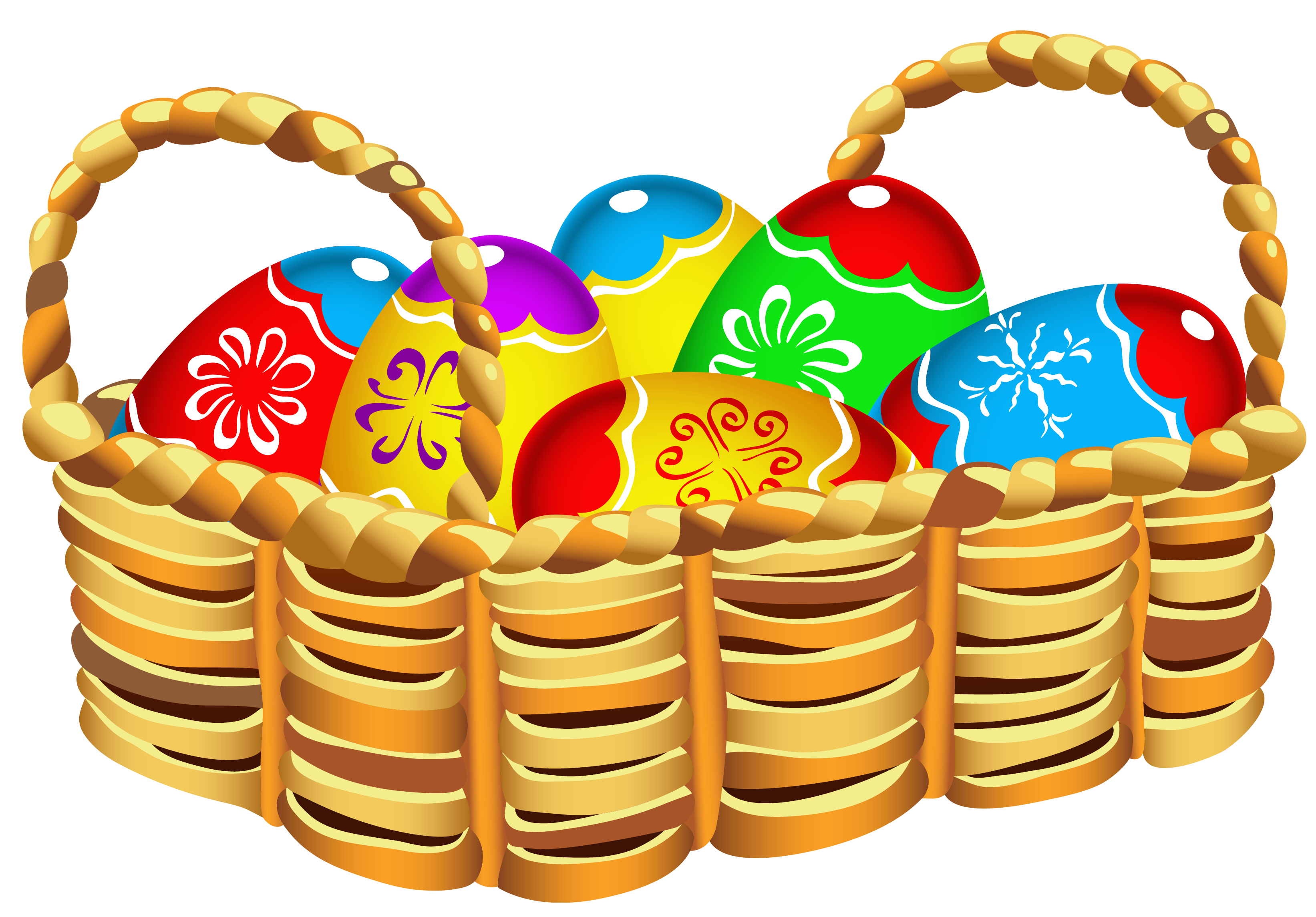 free clipart easter basket with eggs - photo #38