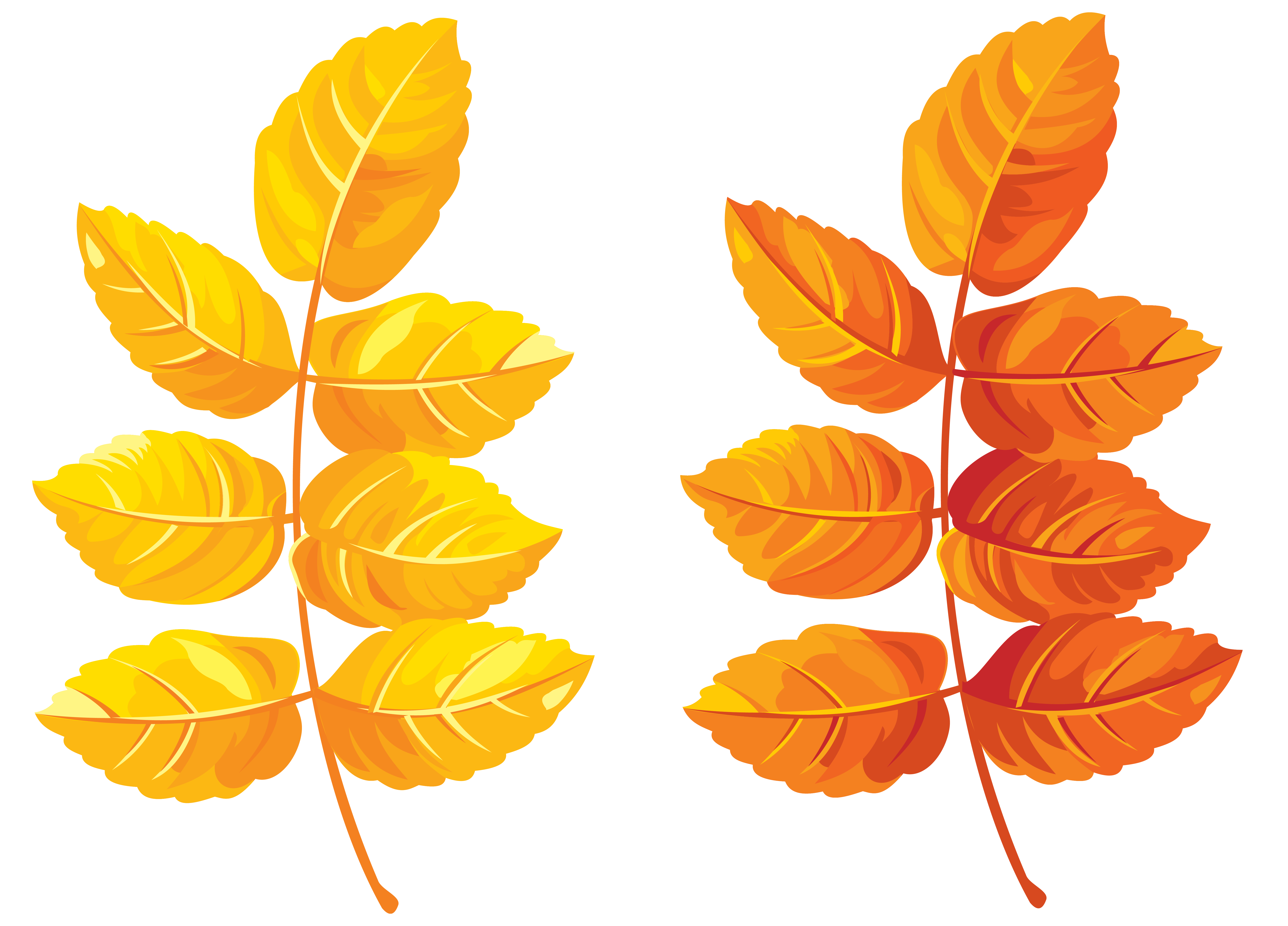 Fall Leaves Clipart PNG Image | Gallery Yopriceville - High-Quality