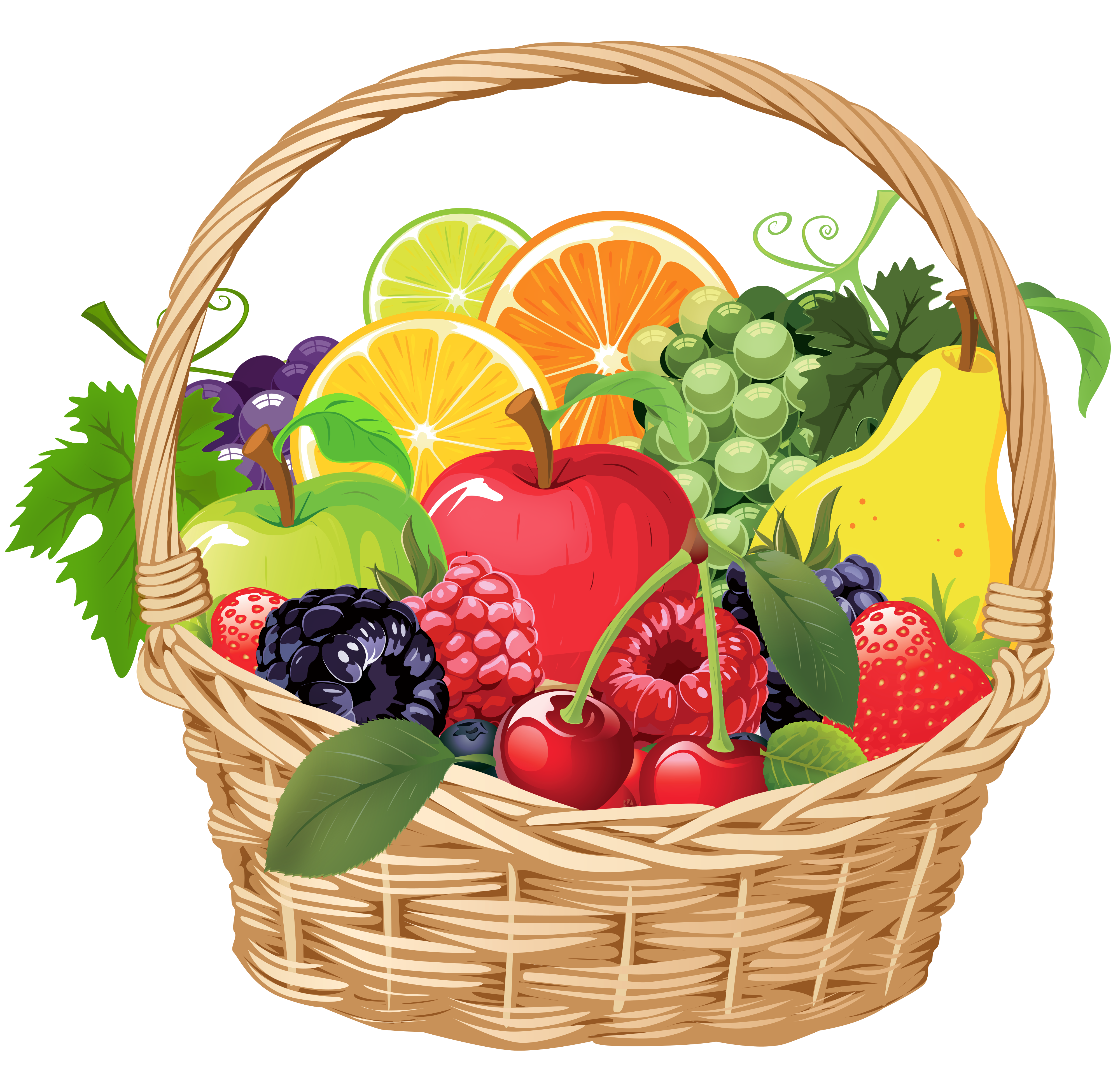 clipart basket of fruits - photo #2