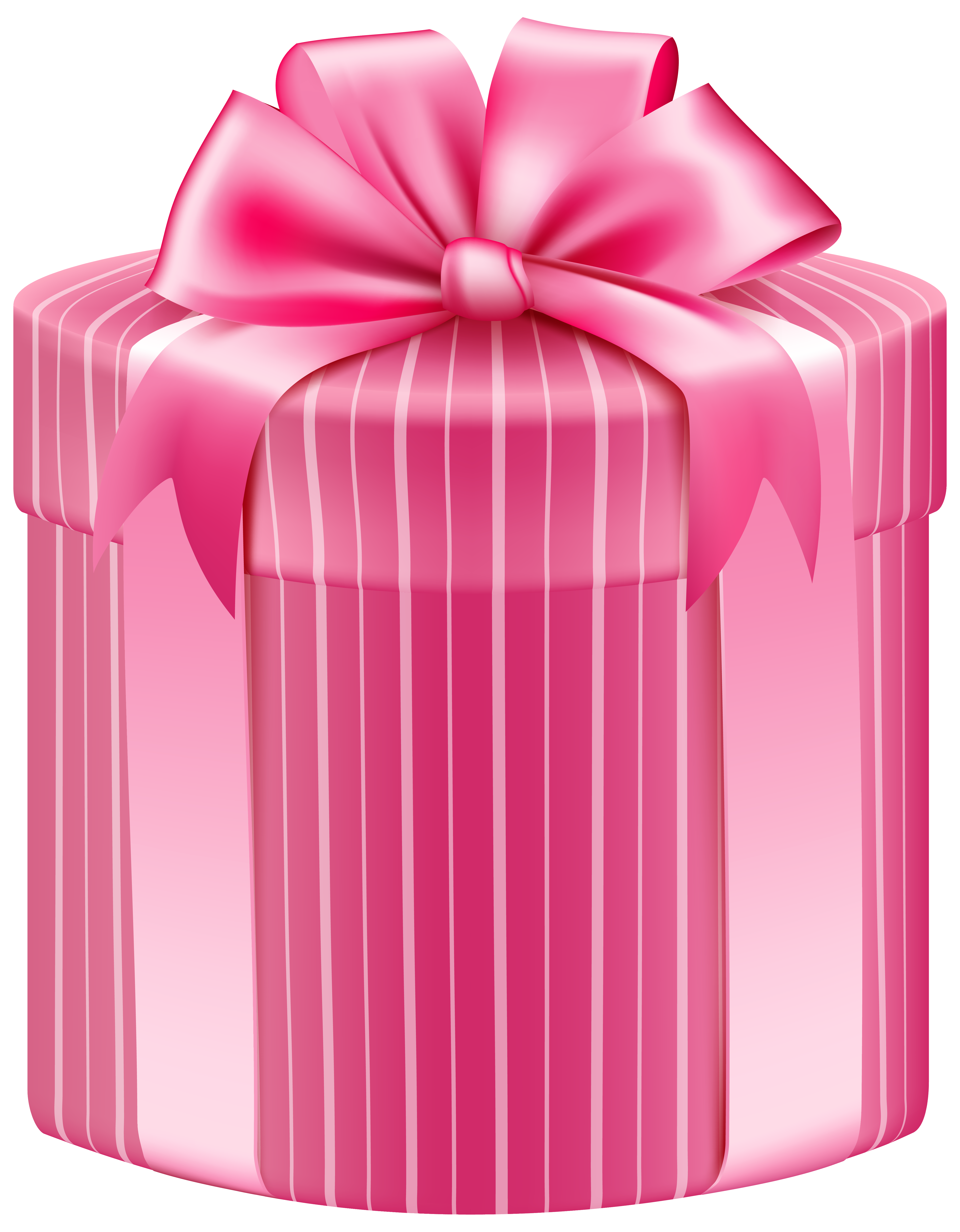 Pink Striped Gift Box PNG Clipart Image | Gallery Yopriceville - High