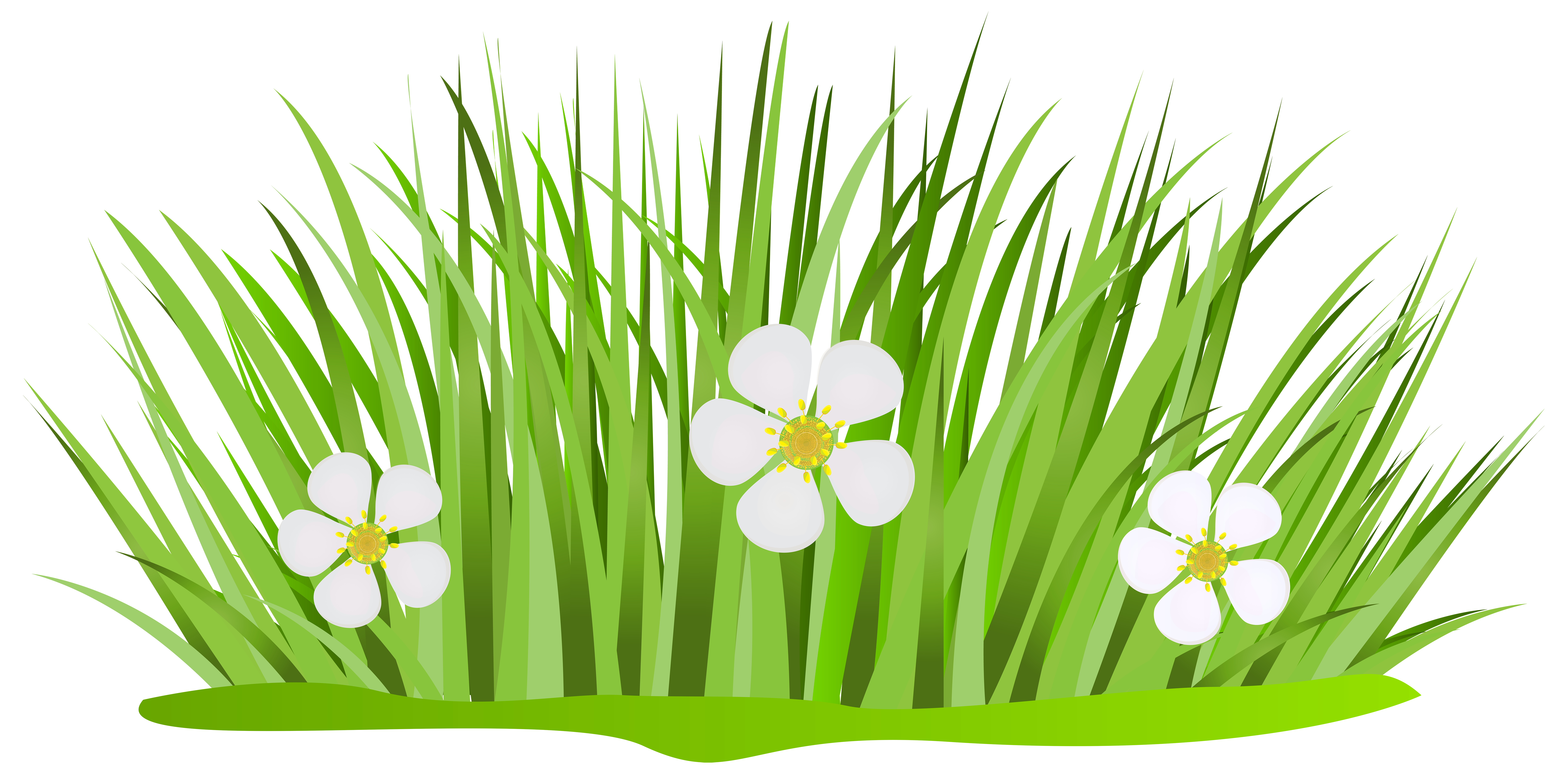 Grass Patch with Flowers PNG Clip Art Image | Gallery Yopriceville