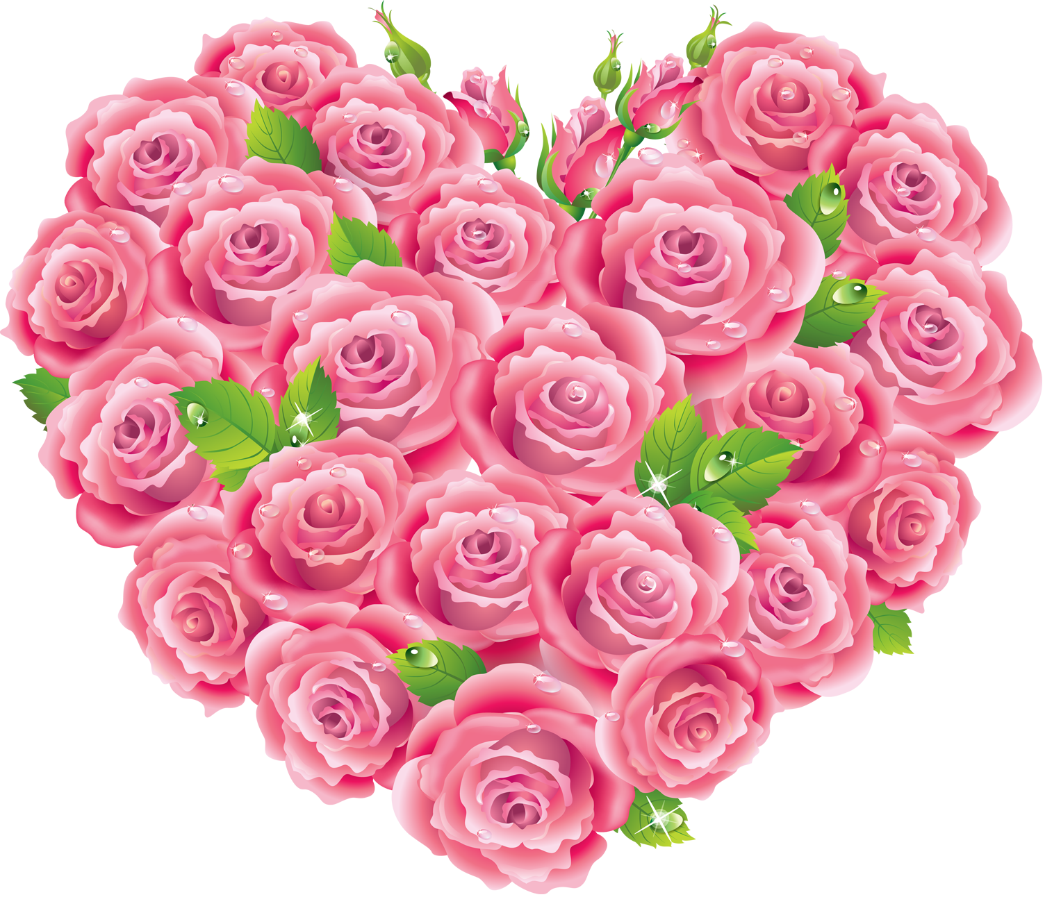 Pink Roses Heart Clipart | Gallery Yopriceville - High ...