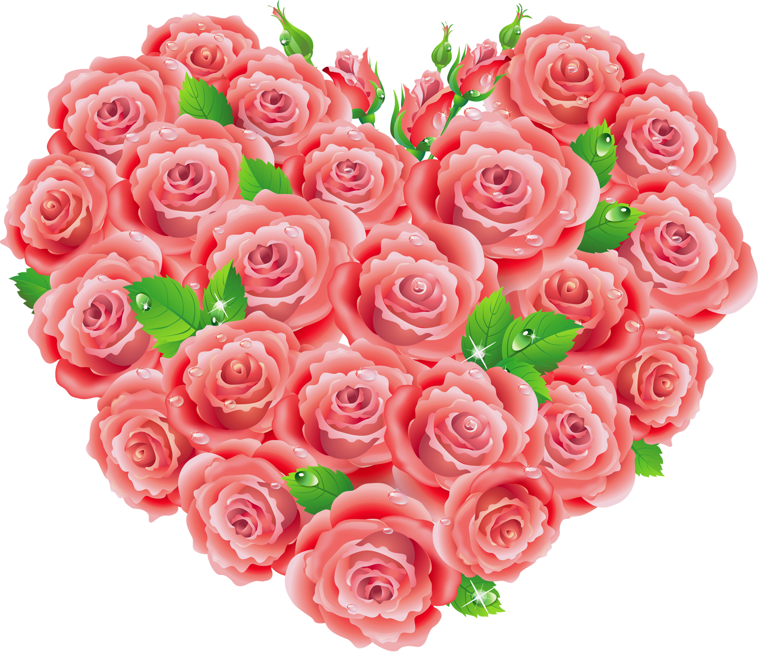 clipart of roses and hearts - photo #11