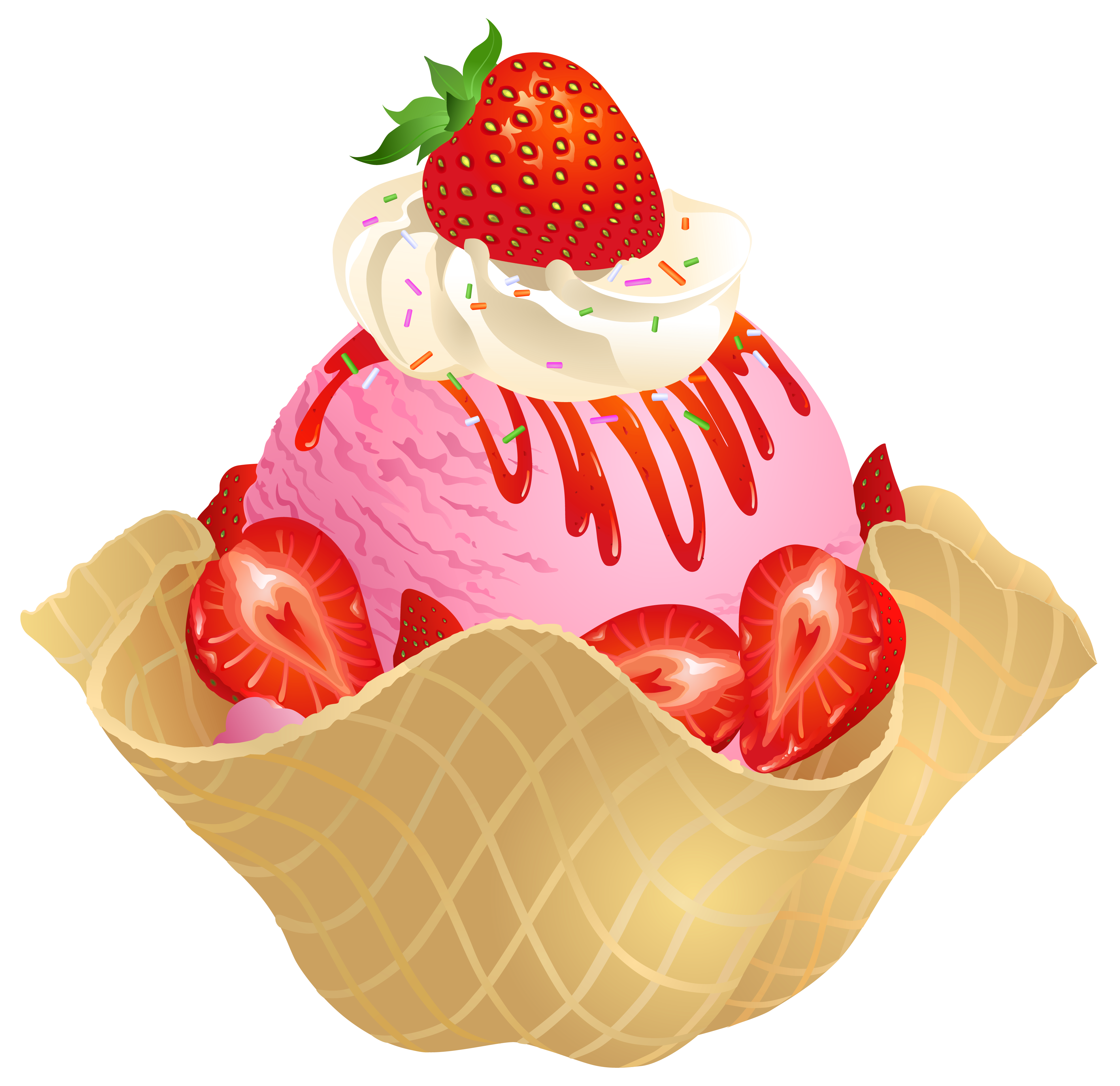 strawberry ice cream clipart - photo #23