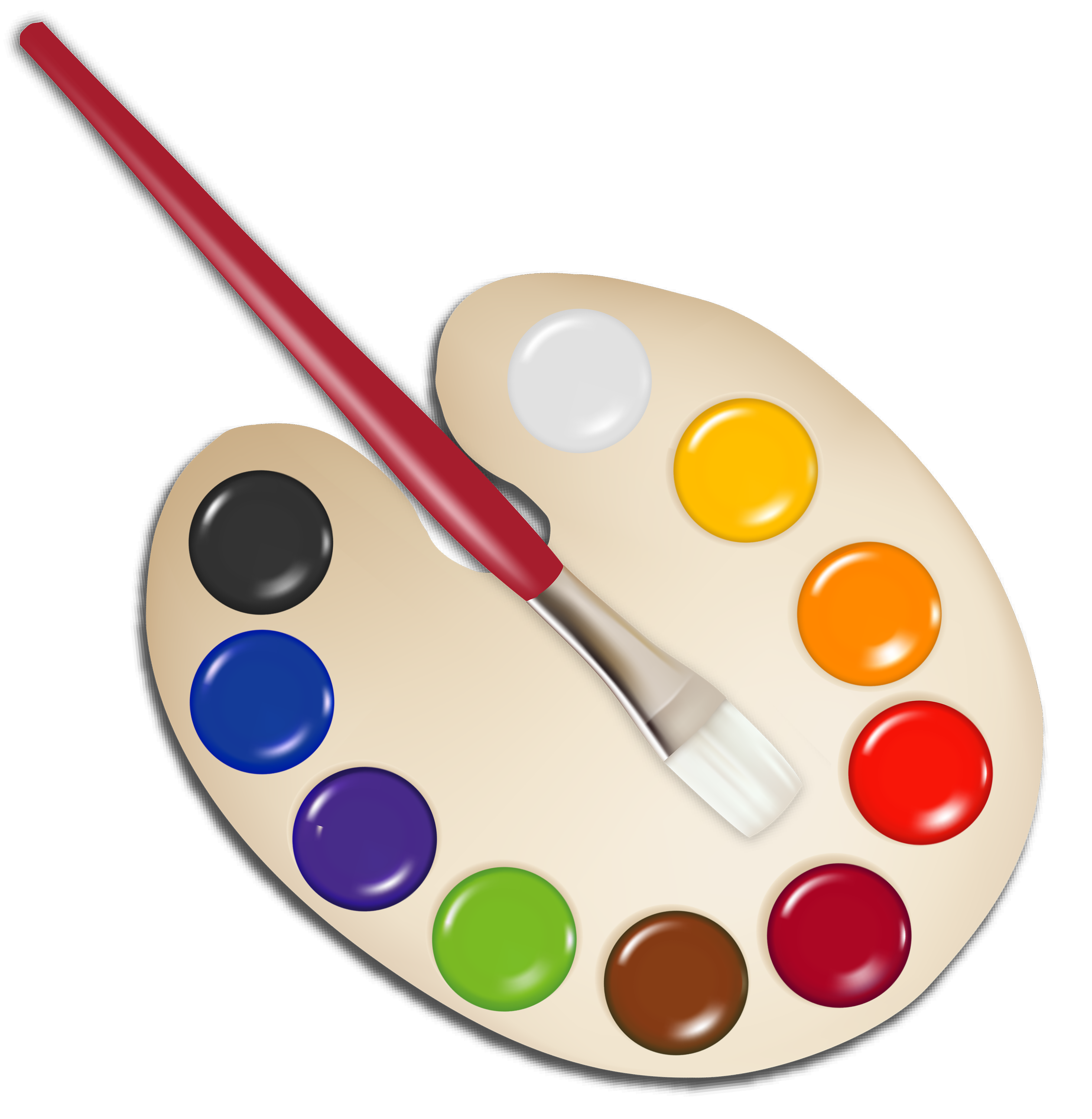 clipart paint brushes and palette - photo #27