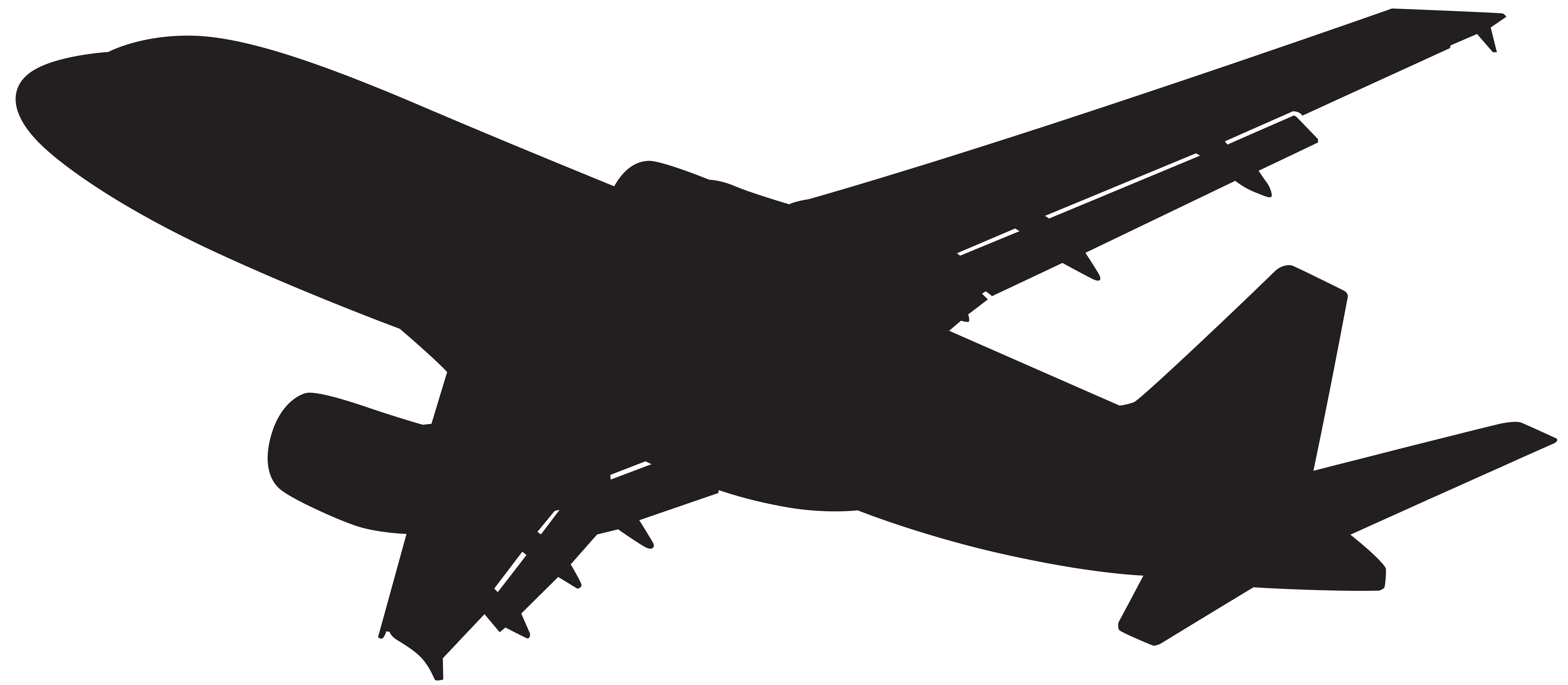free clip art airplane silhouette - photo #44
