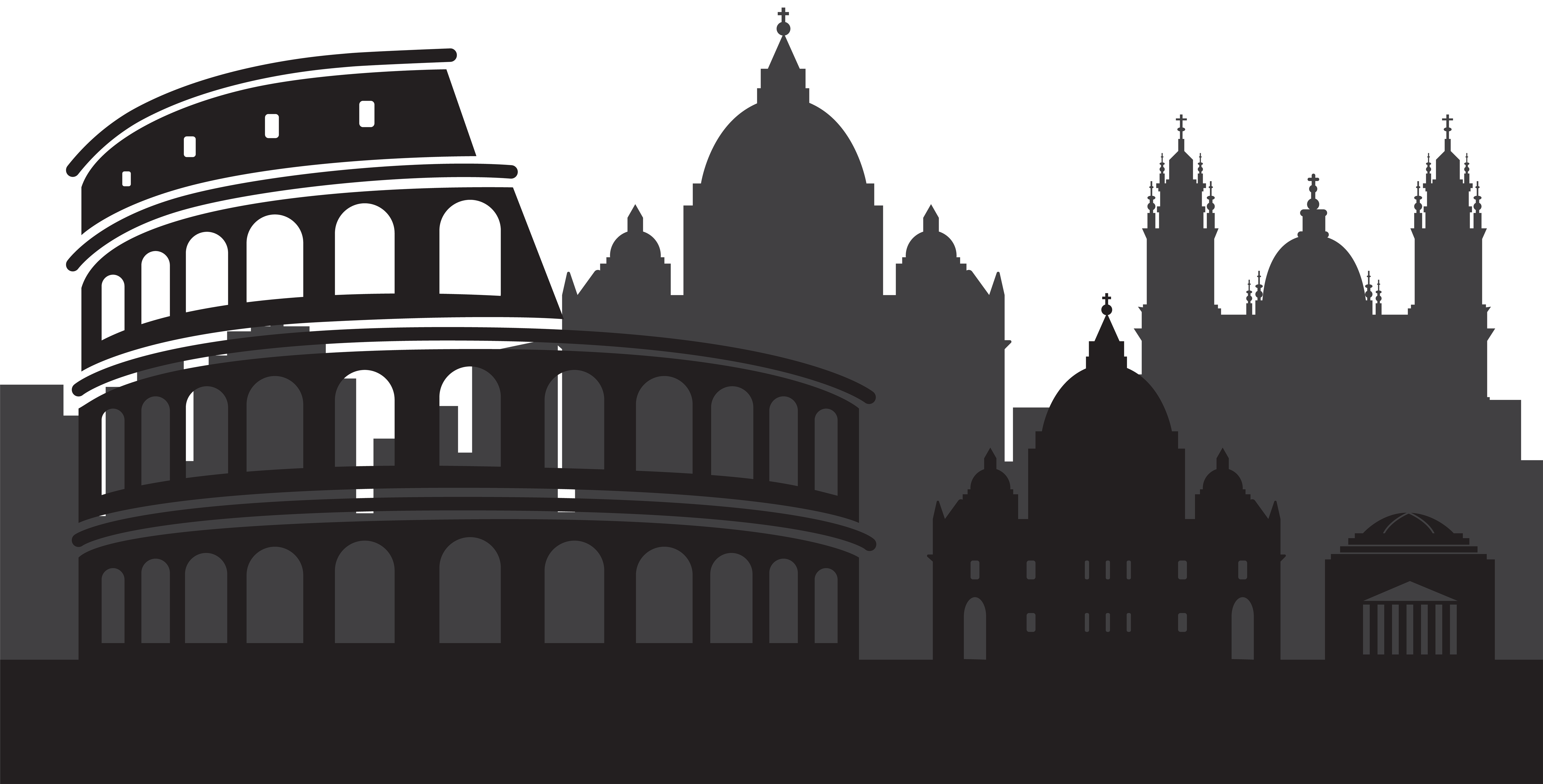 Rome Italy Silhouette PNG Clip Art | Gallery Yopriceville - High