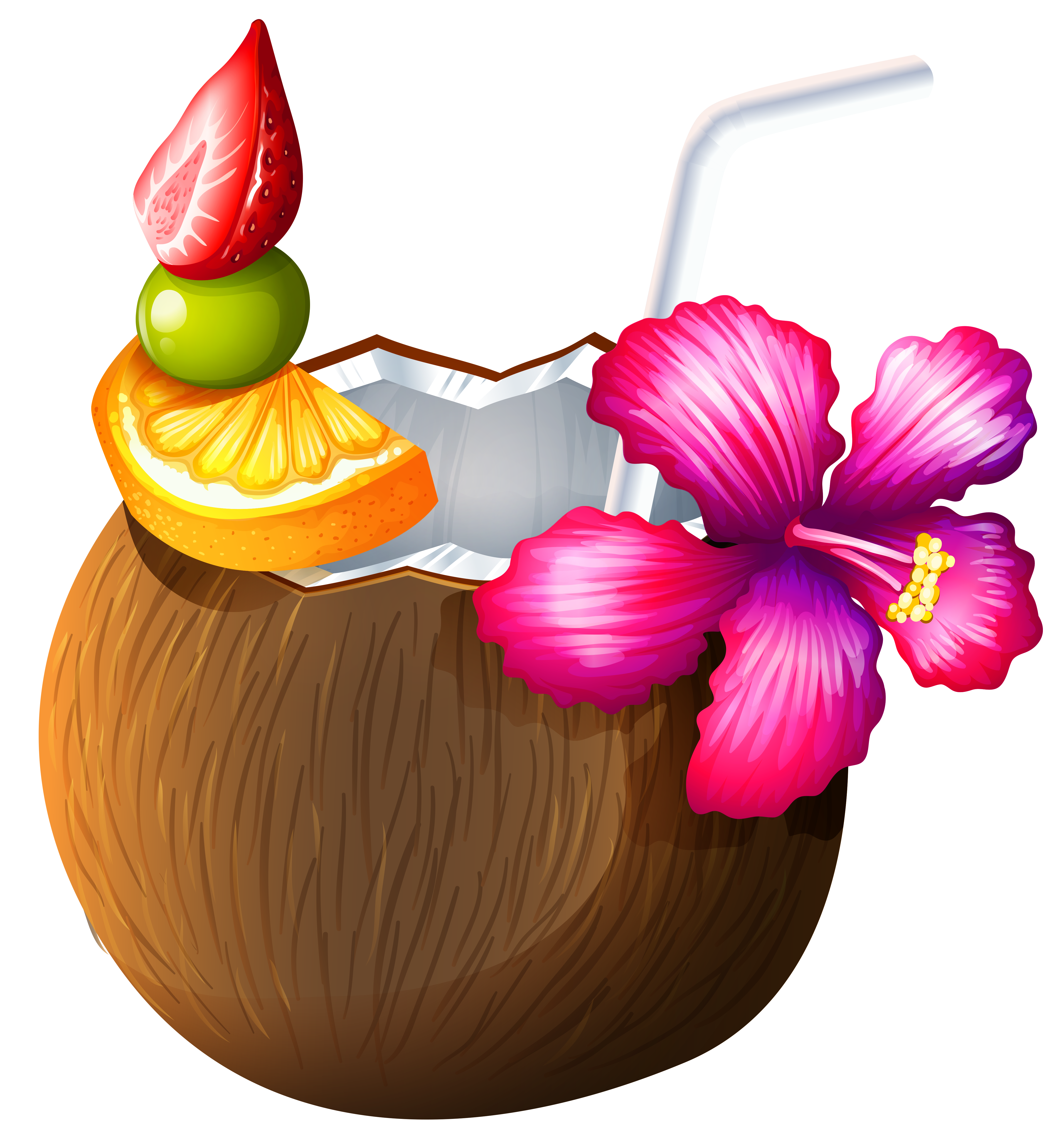 Exotic Coconut Cocktail PNG Clipart | Gallery Yopriceville ...