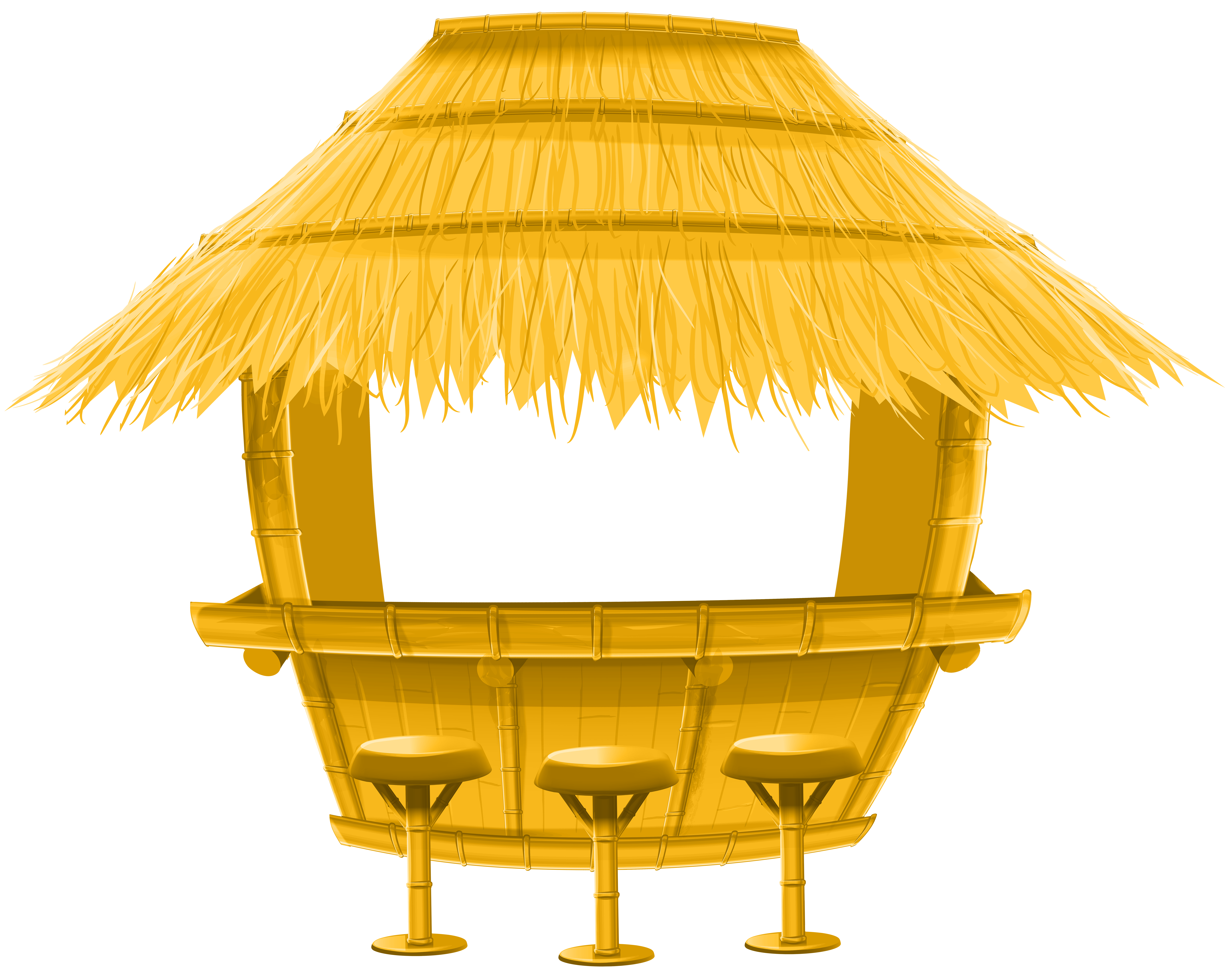 Thatched Bamboo Tiki Bar PNG Clip Art Image | Gallery Yopriceville