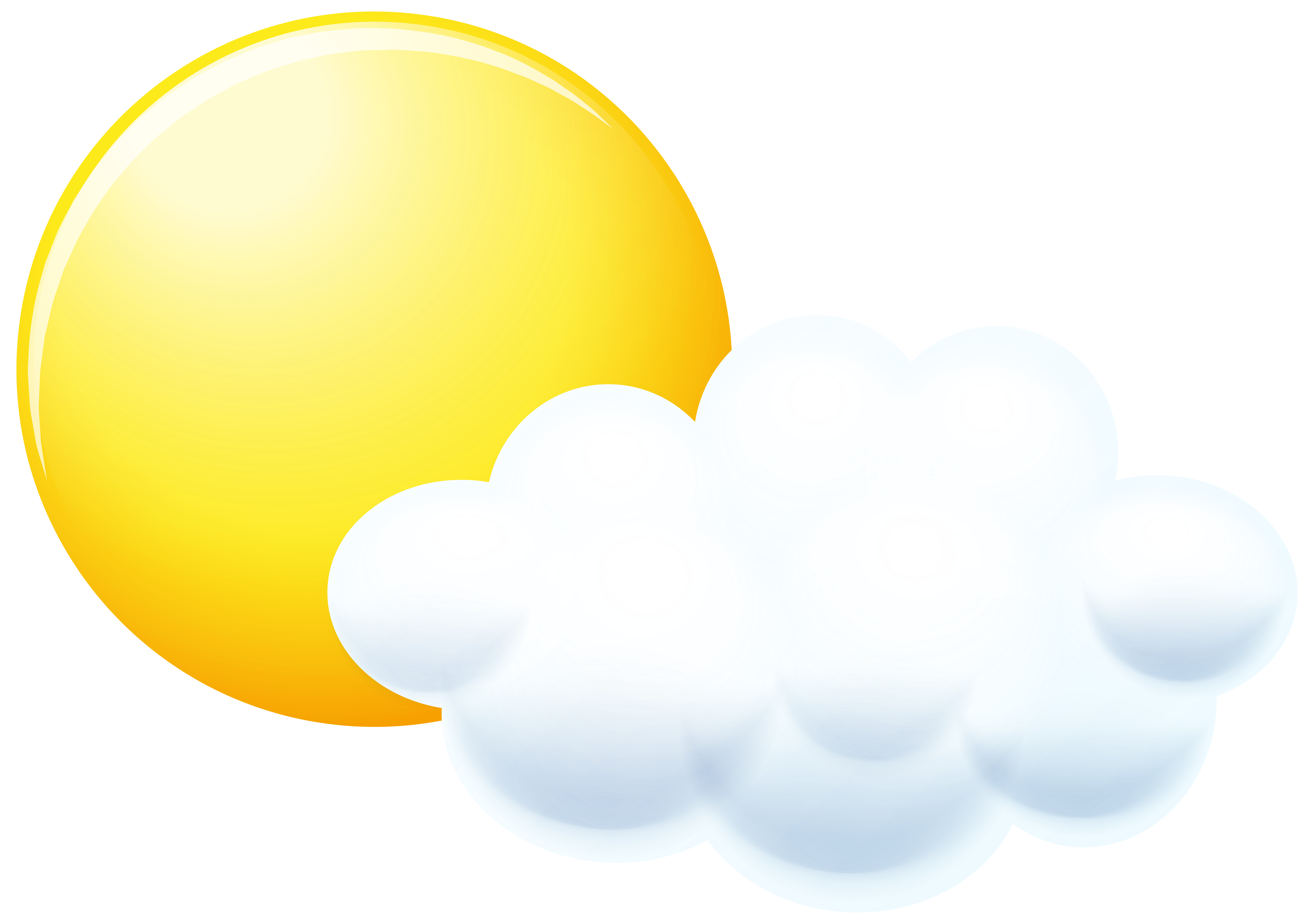 Sun and Cloud Clip Art PNG Image | Gallery Yopriceville - High-Quality